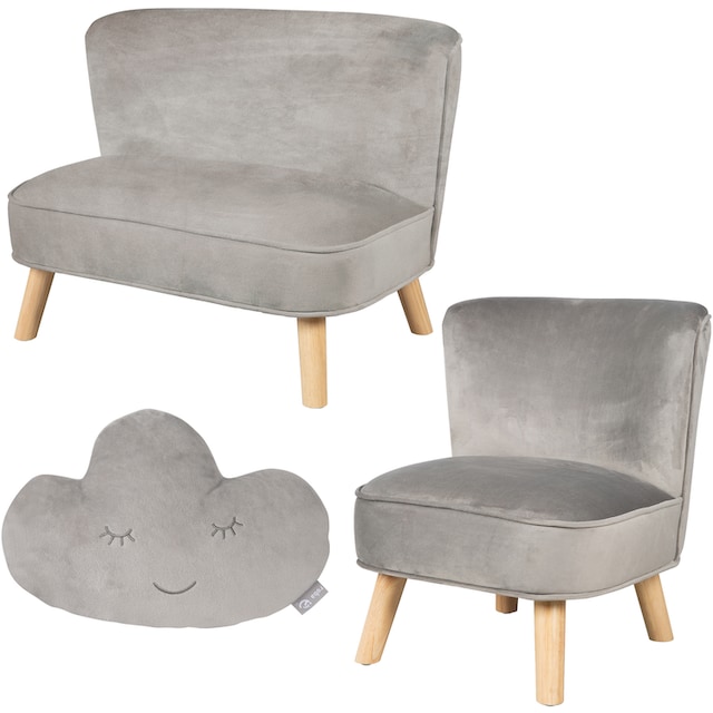 roba® Kindersitzgruppe »Lil Sofa«, (Set, 3 tlg.), bestehend aus Kindersofa,  Kindersessel und Dekokissen in Wolkenform online kaufen