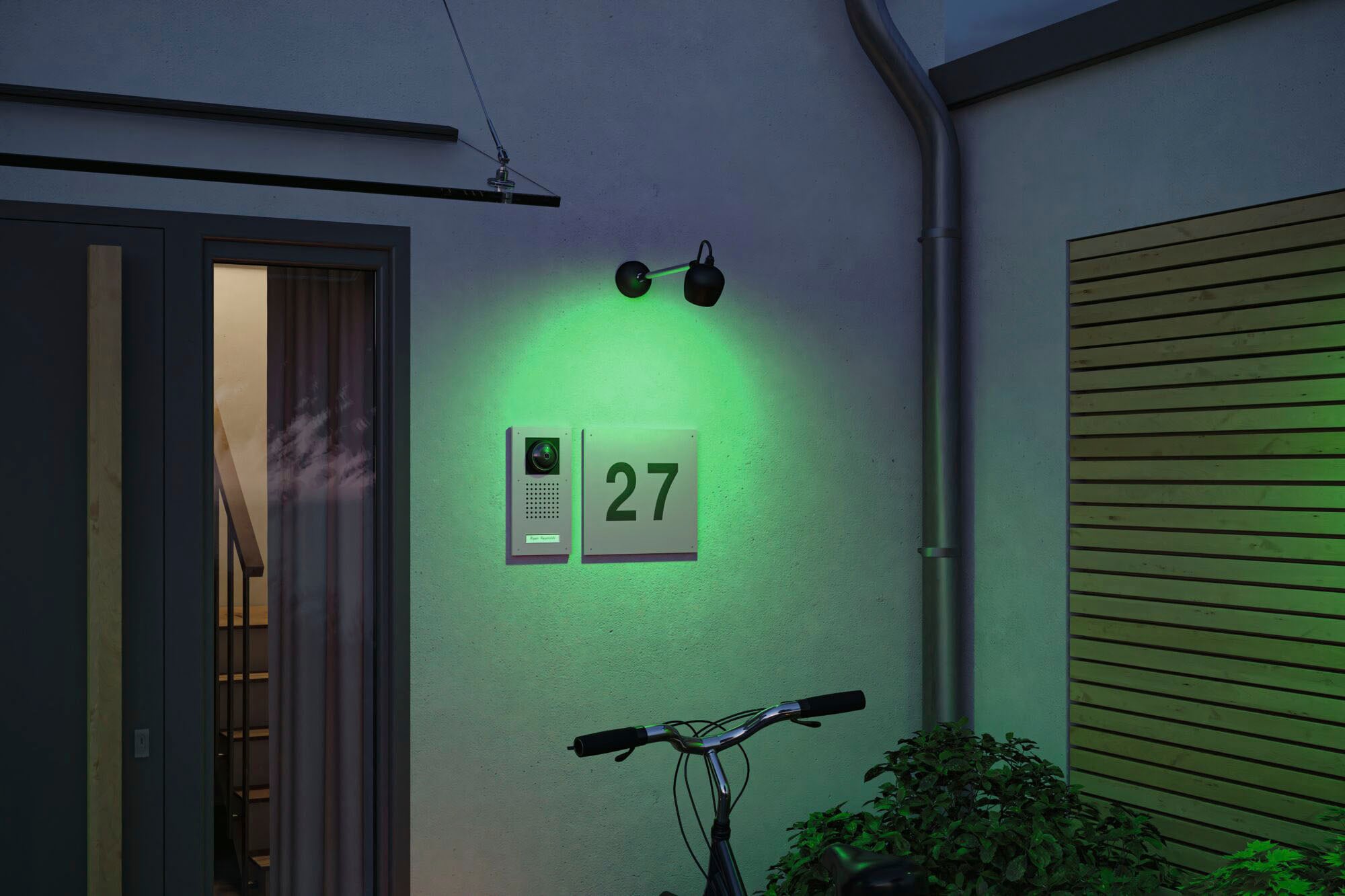 Paulmann LED Gartenleuchte »Outdoor 230V Wall Kikolo RGBW ZigBee«, 1 flammig, ZigBee RGBW