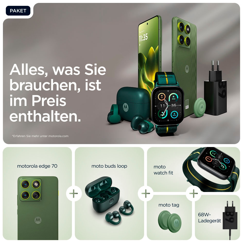 Motorola Smartphone »edge 70« Bronze Green