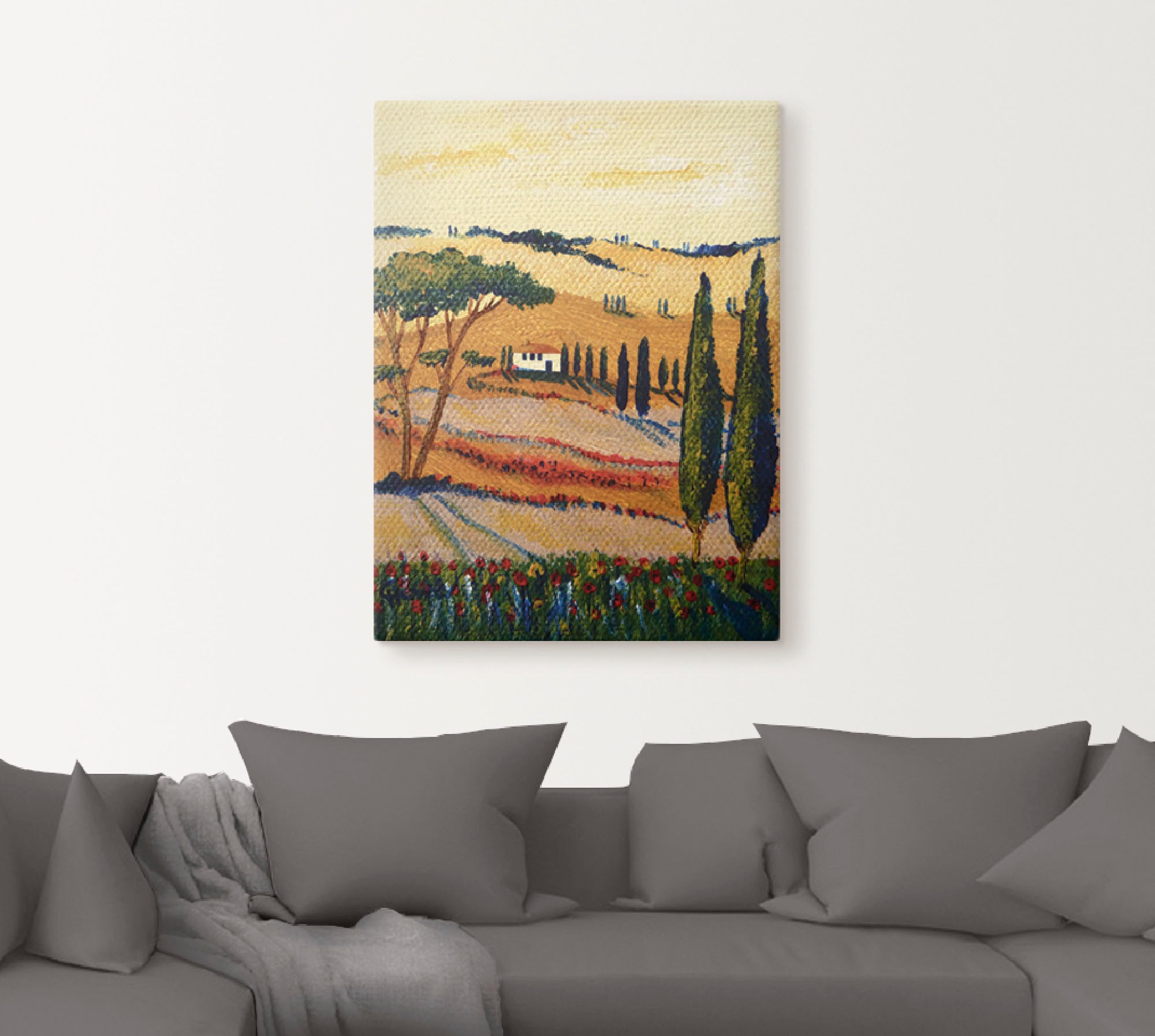 Artland Leinwandbild »Mein Traum von der Toskana« Europa 1 Stk. tlg. auf Holzrahmen gespannt