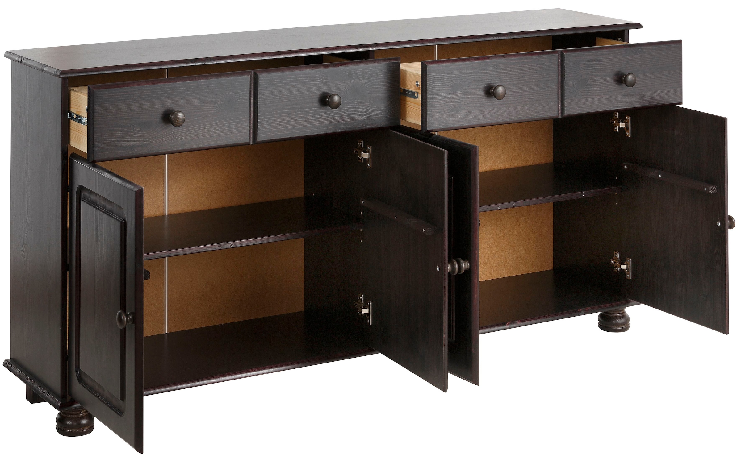 Home affaire Sideboard »Mette«, Kommode aus massivem Kiefernholz, Breite 156 cm