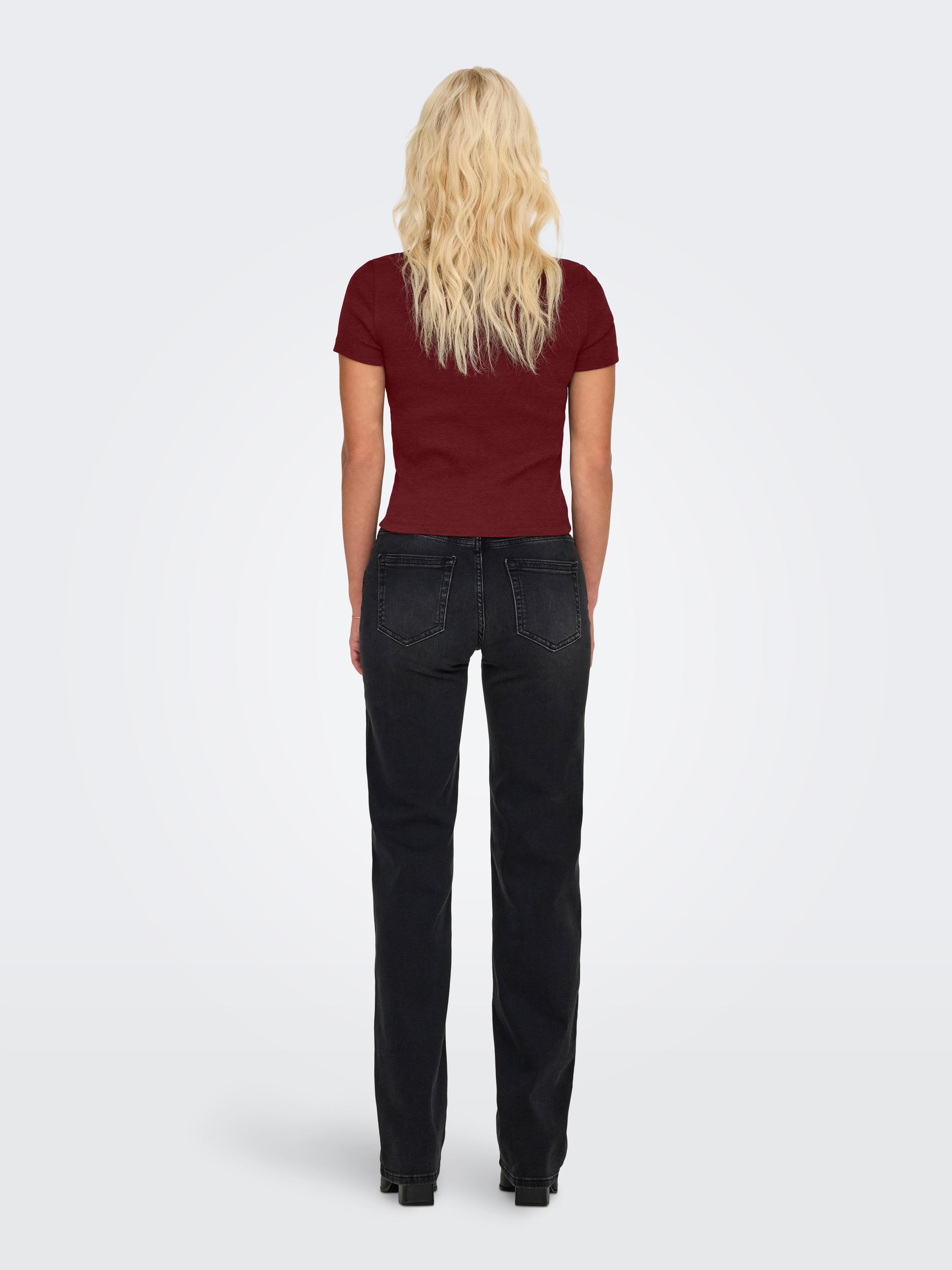 ONLY Kurzarmshirt »ONLVAL – Basic-Shirt mit Stretchkomfort für jeden Tag«, regular fit, modisch, Jersey, Baumwollmischung, Rundhals