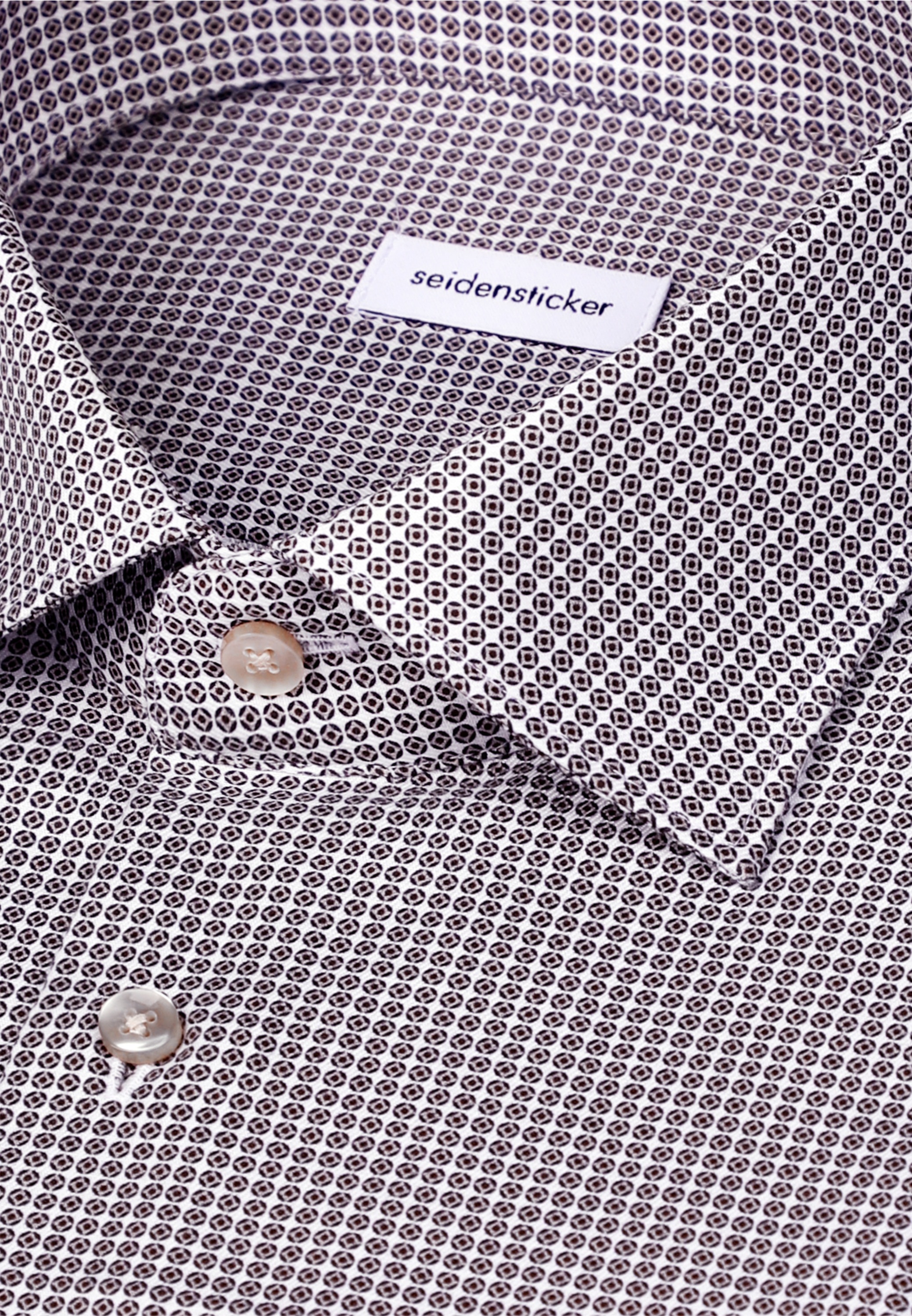 seidensticker Businesshemd »Schwarze Rose« Regular 1/2 Kentkragen Druck