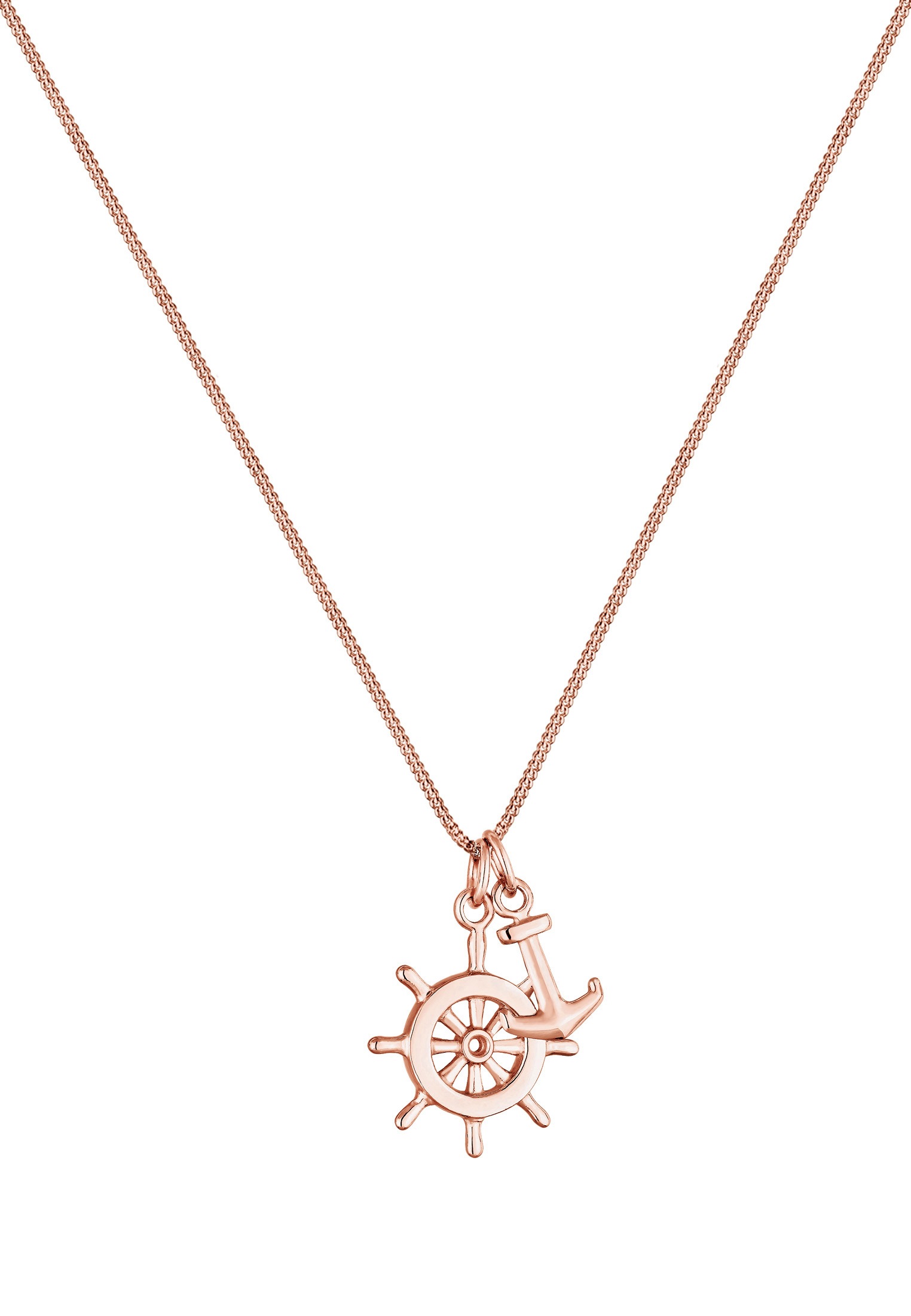 Elli Kette mit Anhänger »Halskette Steuerrad Anker 925 Sterling Silber«