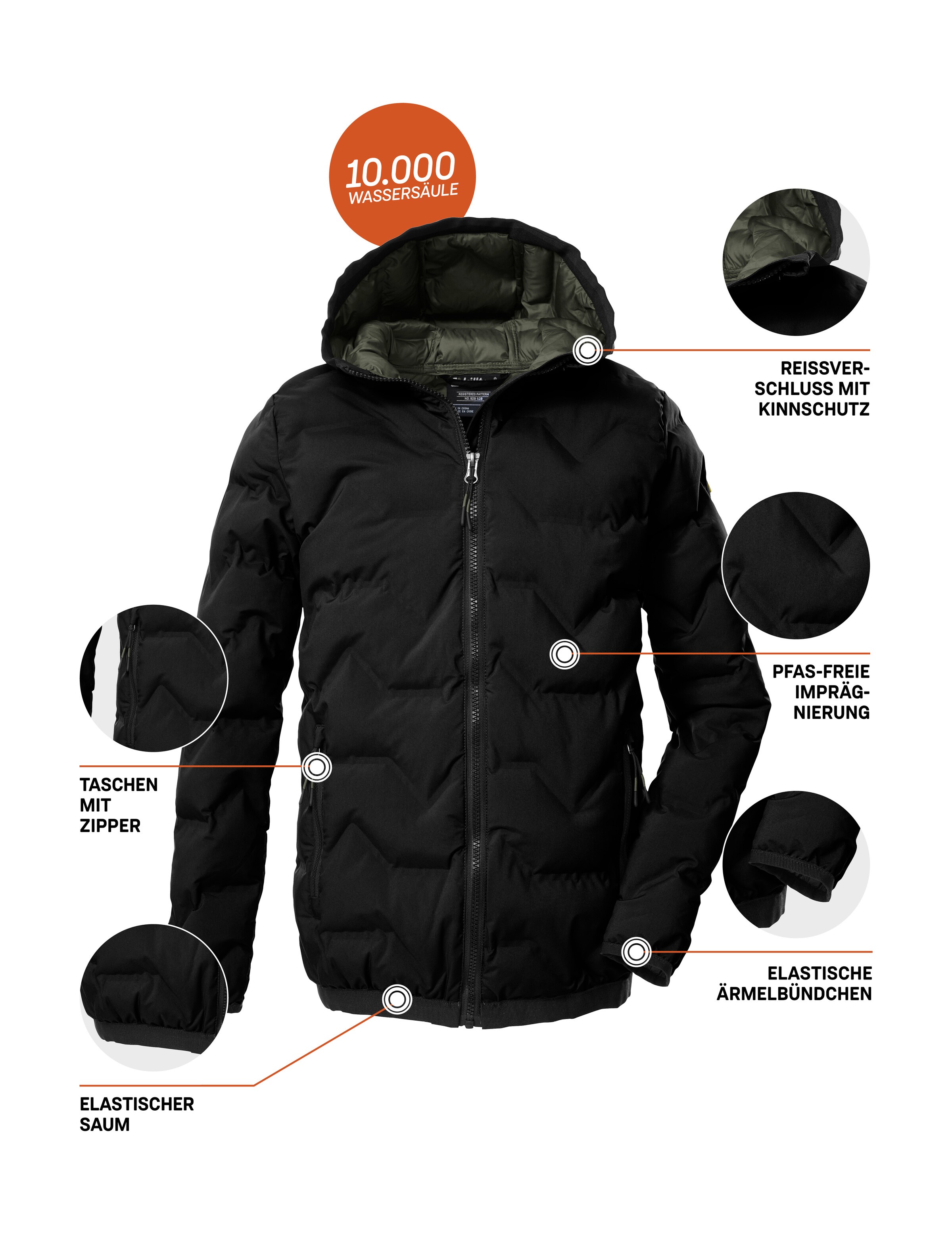 Killtec Steppjacke »KOW 229 BYS QLTD JCKT«, Winddichte, wasserabweisende Kinderjacke mit 10.000 mm Wassersäule