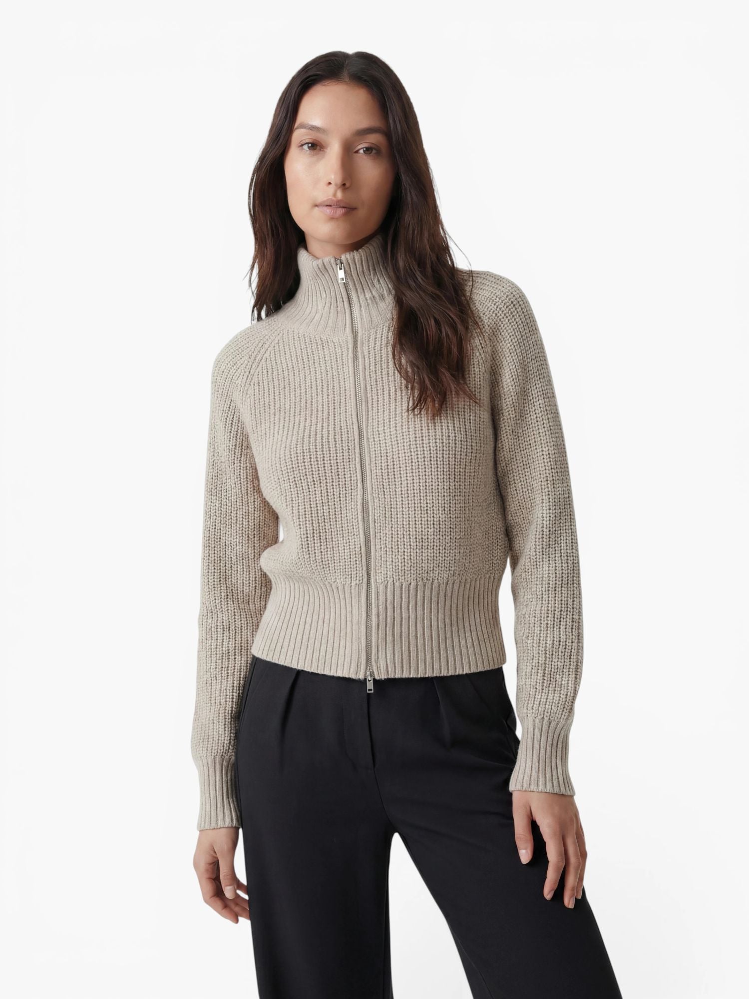 LeGer Strickjacke »Nala, LeGer by Lena Gercke« mit Woll-Anteil, Stehkragen