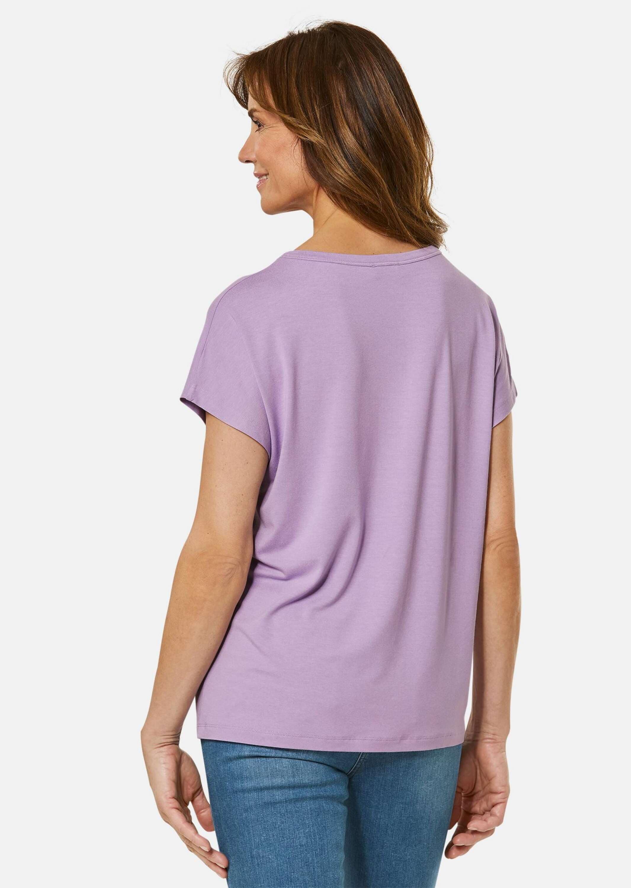 GOLDNER Langarm-Poloshirt »Rundhalsshirt Bequemes Rundhalsshirt aus glänzender Qualität«