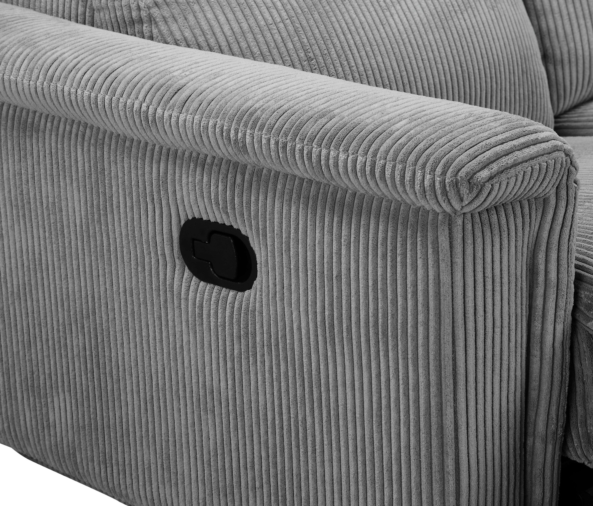 Home affaire 3-Sitzer »Lund Cord, mit manueller o. elektrischer Relaxfunktion in 2 Sitzen,«, USB-C, Kopfteilverstellung, Breite 222 cm