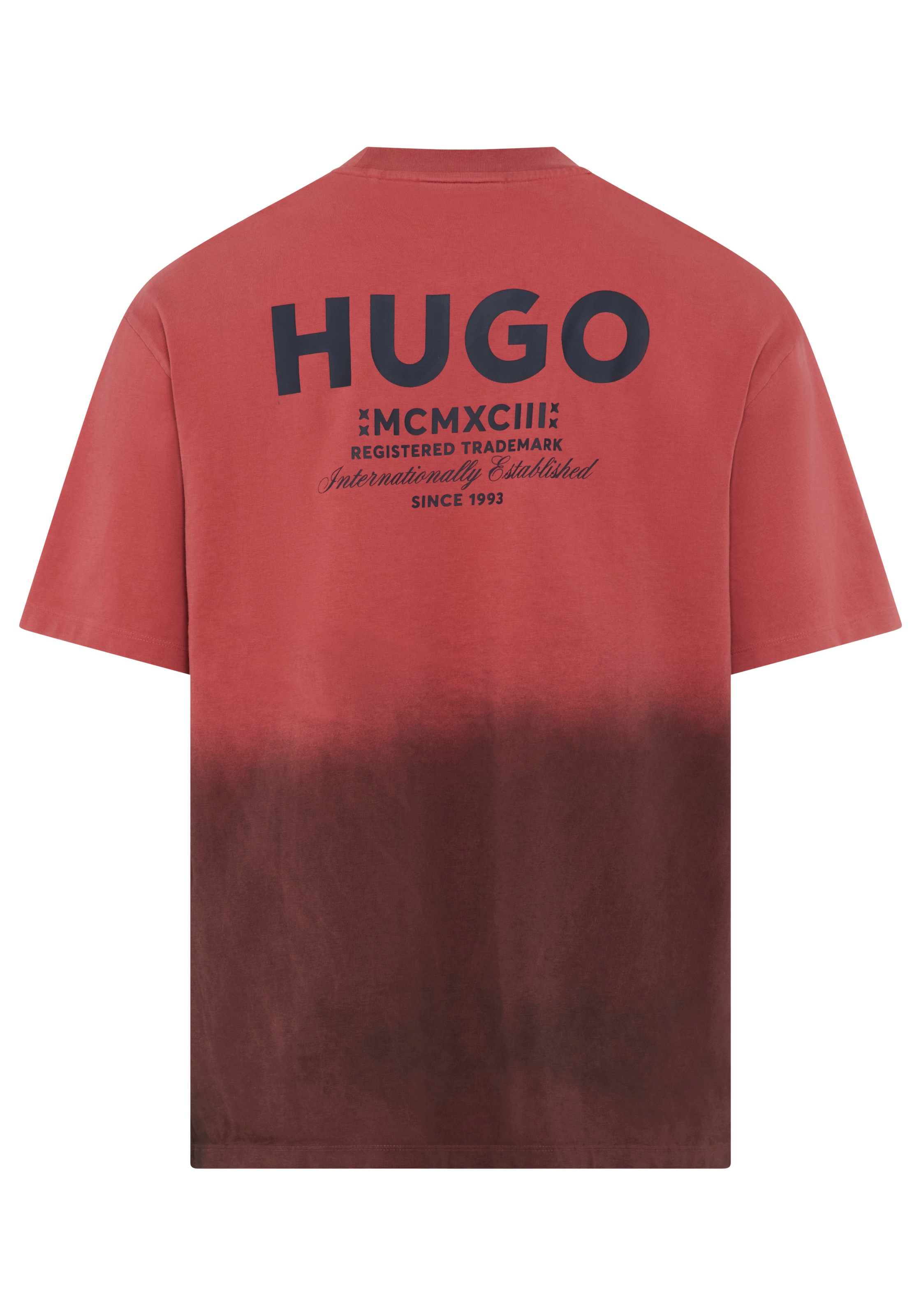 HUGO T-Shirt »Nalono_F« mit Farbverlauf, Loose Fit, Rückendruck