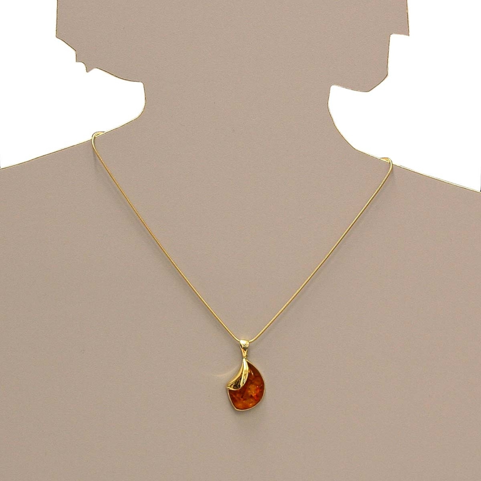 OSTSEE-SCHMUCK Kettenanhänger »- Jula 37 mm - Gold 333/000 - Bernstein«