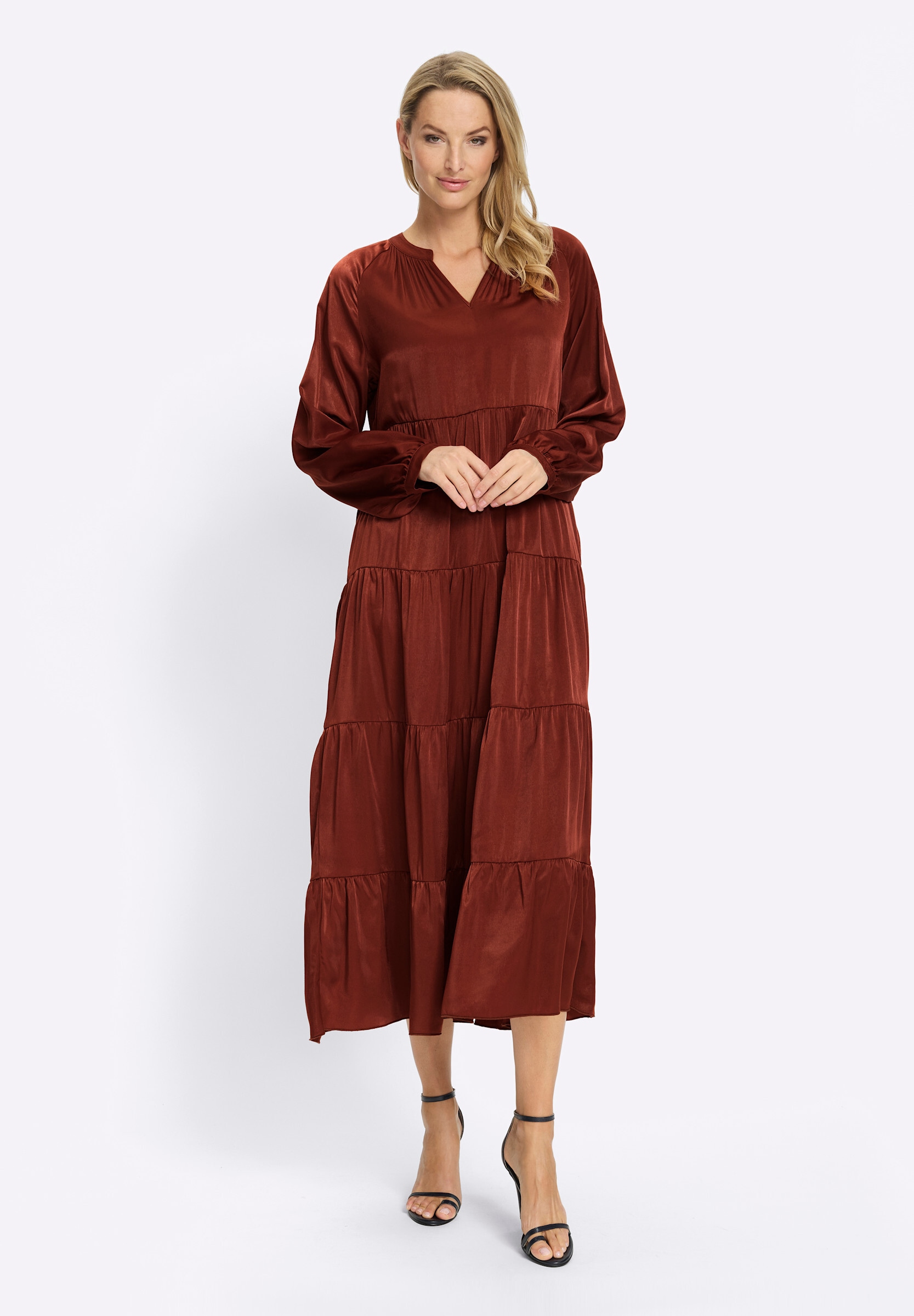 heine Maxikleid »Kleid Webkleid im weichen Viskose-Mix« Ohne Taschen