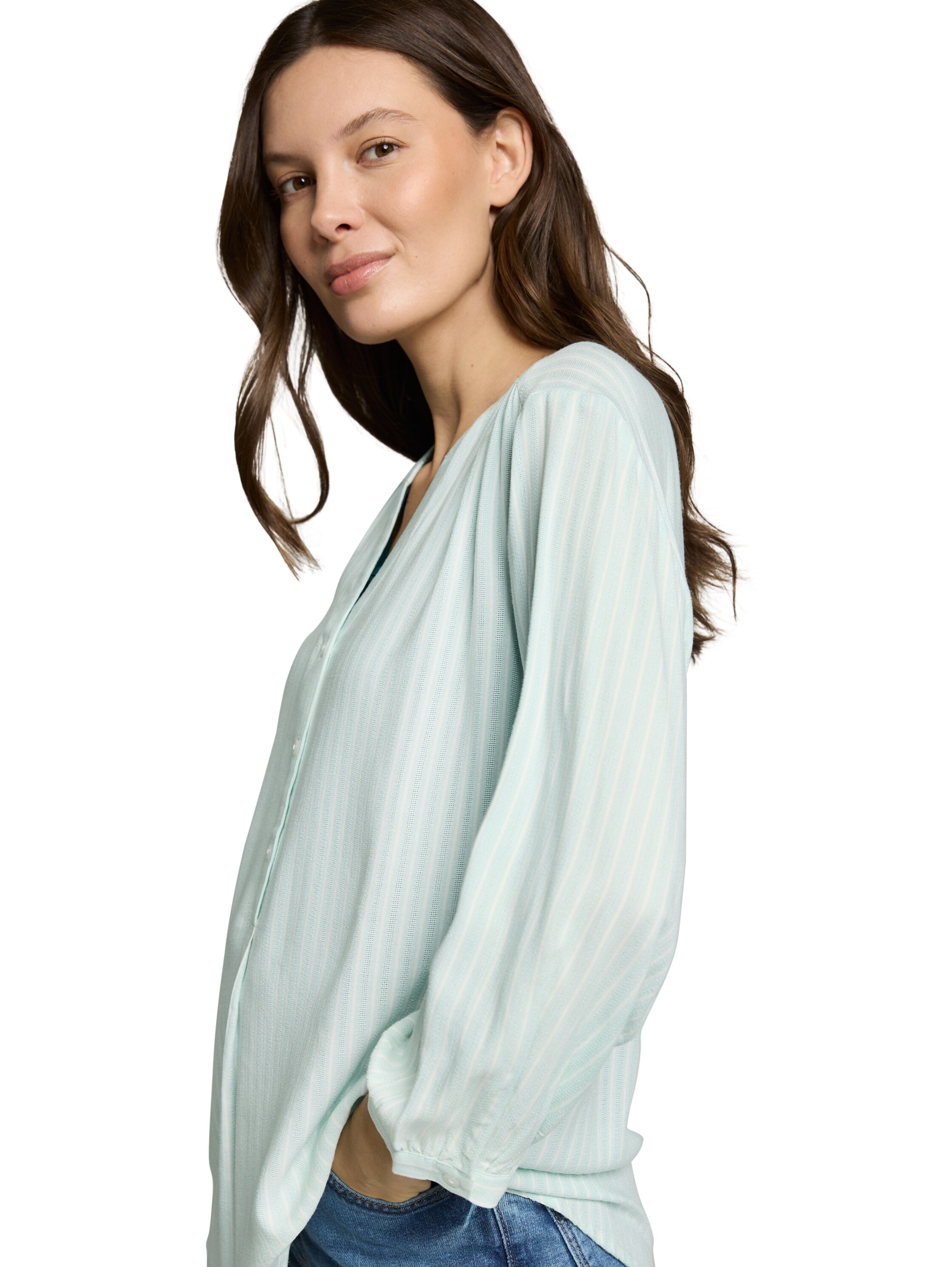 TOM TAILOR Klassische Bluse mit Streifen Muster