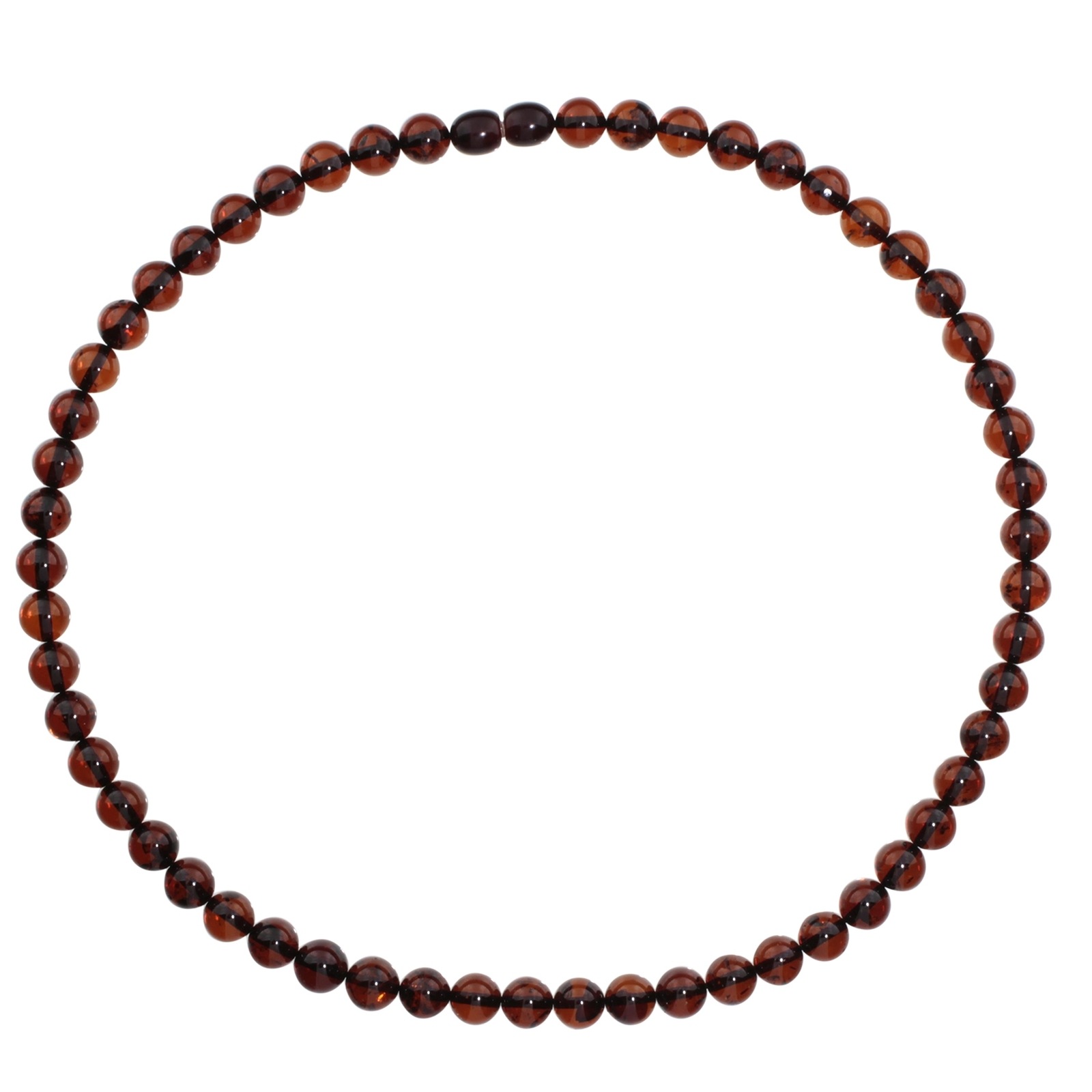 OSTSEE-SCHMUCK Kette ohne Anhänger »- Kugel 8 mm - Bernstein -,«