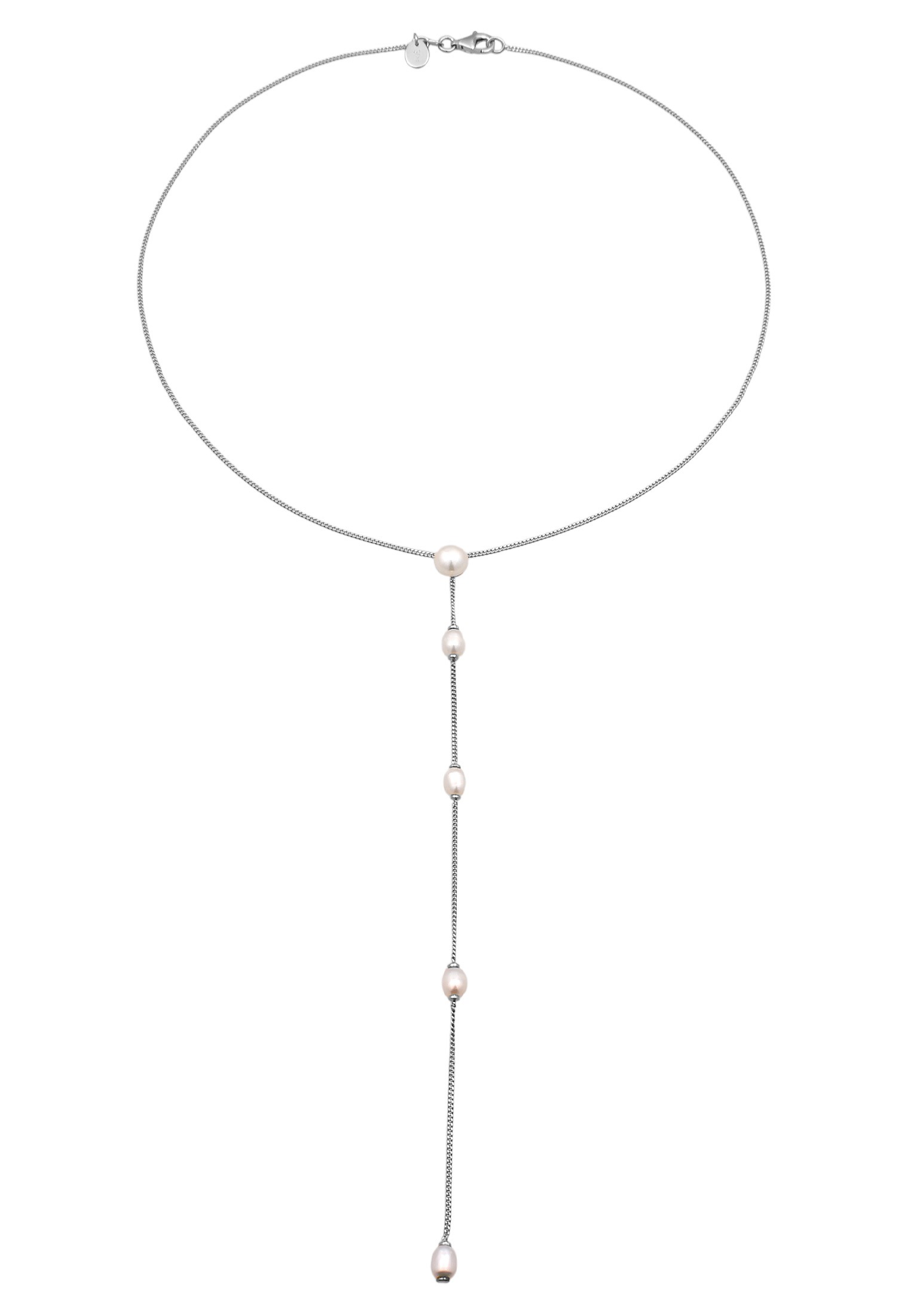 Elli Premium Y-Kette »Halskette Y-Kette Süßwasserzuchtperlen Weiß 925 Sterling Silber«