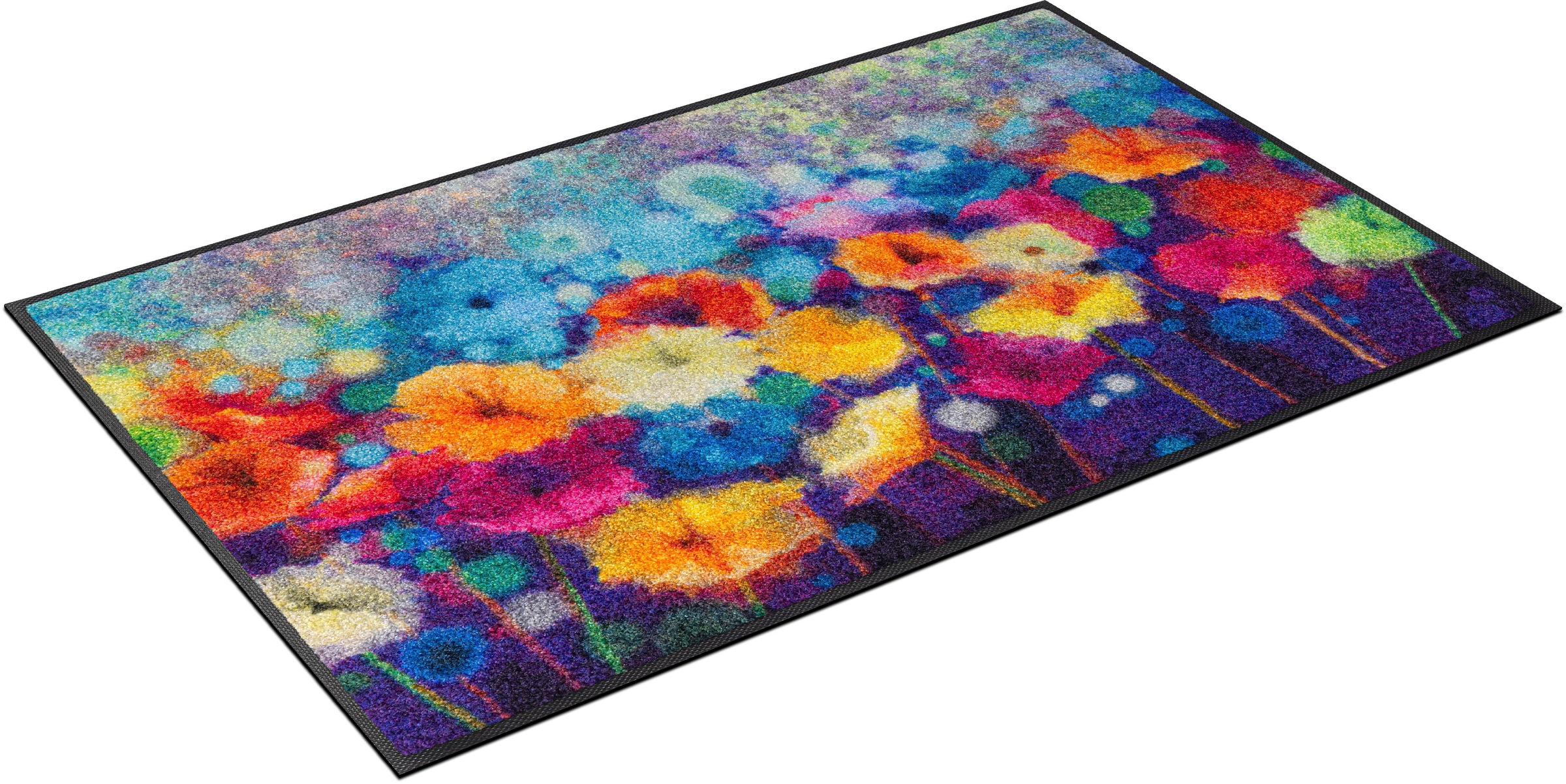 wash+dry by Kleen-Tex Fußmatte »Flowerlover«, rechteckig, 7 mm Höhe, Schmutzfangmatte, Motiv Blumen, rutschhemmend, In- und Outdoor geeignet, waschbar