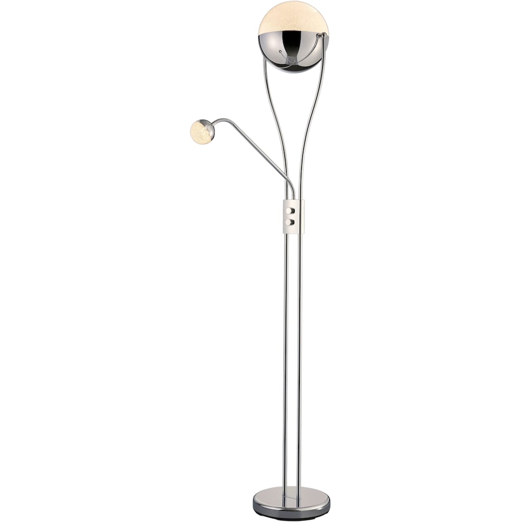 TRIO Leuchten LED Stehlampe »Chris«, 2 flammig-flammig, Schalter,Getrennt schaltbar,integrierter Dimmer,Flexibel