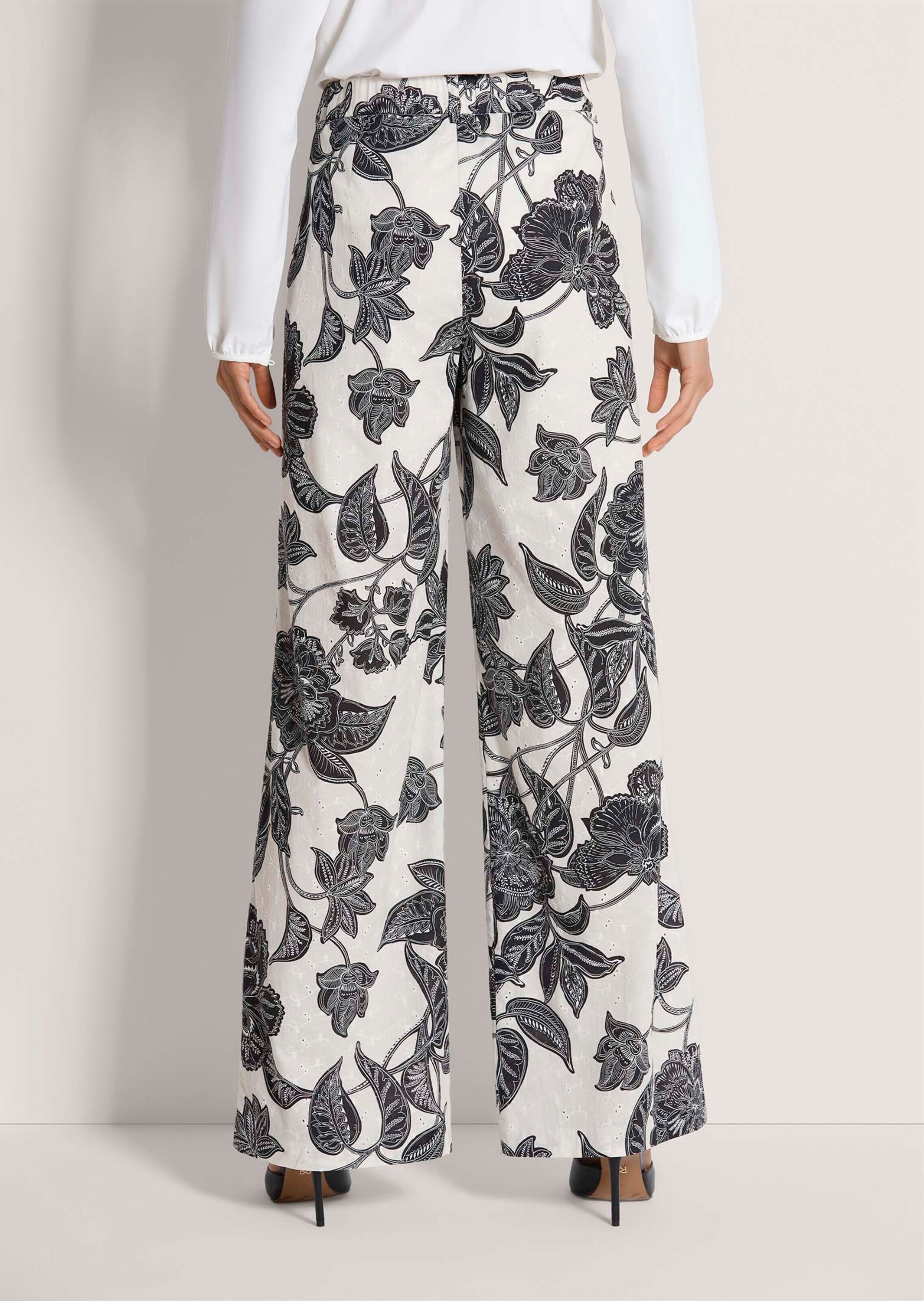 MADELEINE Chinos »Druckhose Baumwollhose mit floralem Print«