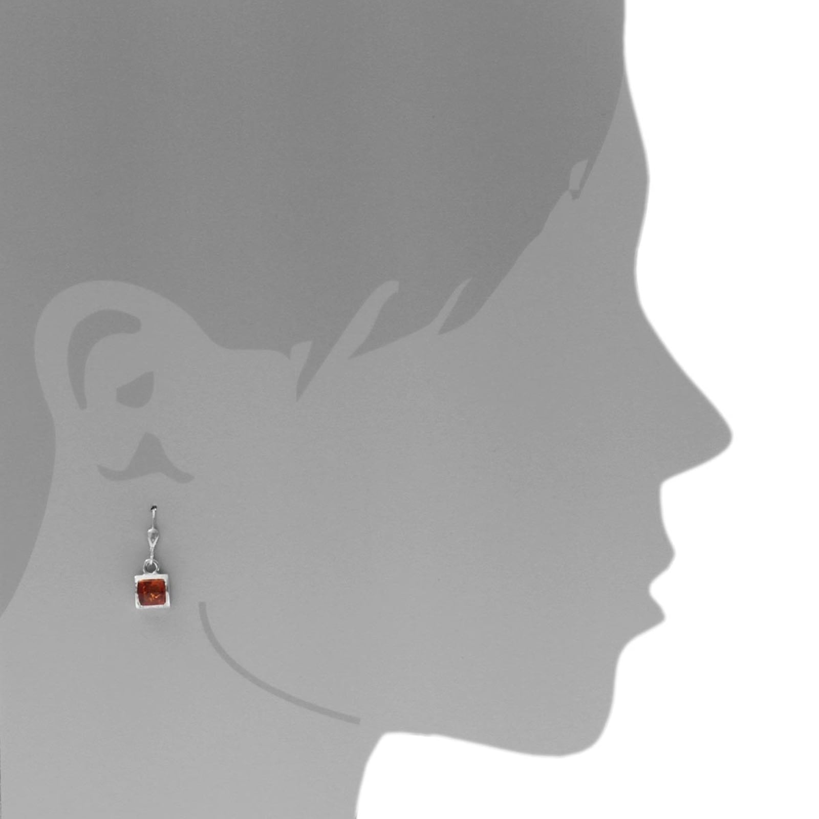 OSTSEE-SCHMUCK Paar Ohrhänger »- Astrid 6x6 - Silber 925/000 - Bernstein«