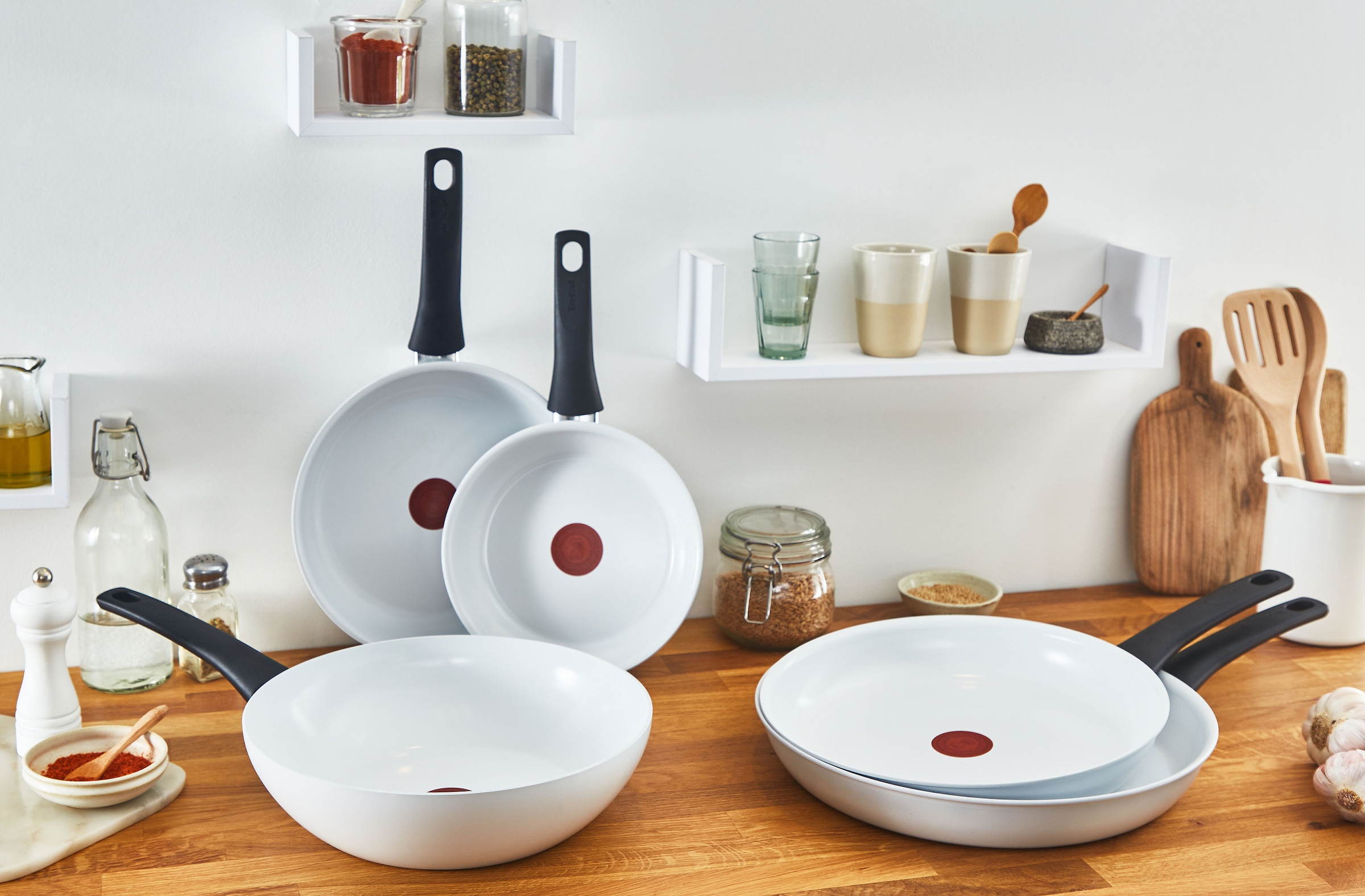 Tefal Wok »Ceramic Control«, Aluminium, Thermo-Signal, bestellen Shop Sichere Online Keramikversiegelung, (1 tlg.), alle Herdarten,Induktion OTTO im