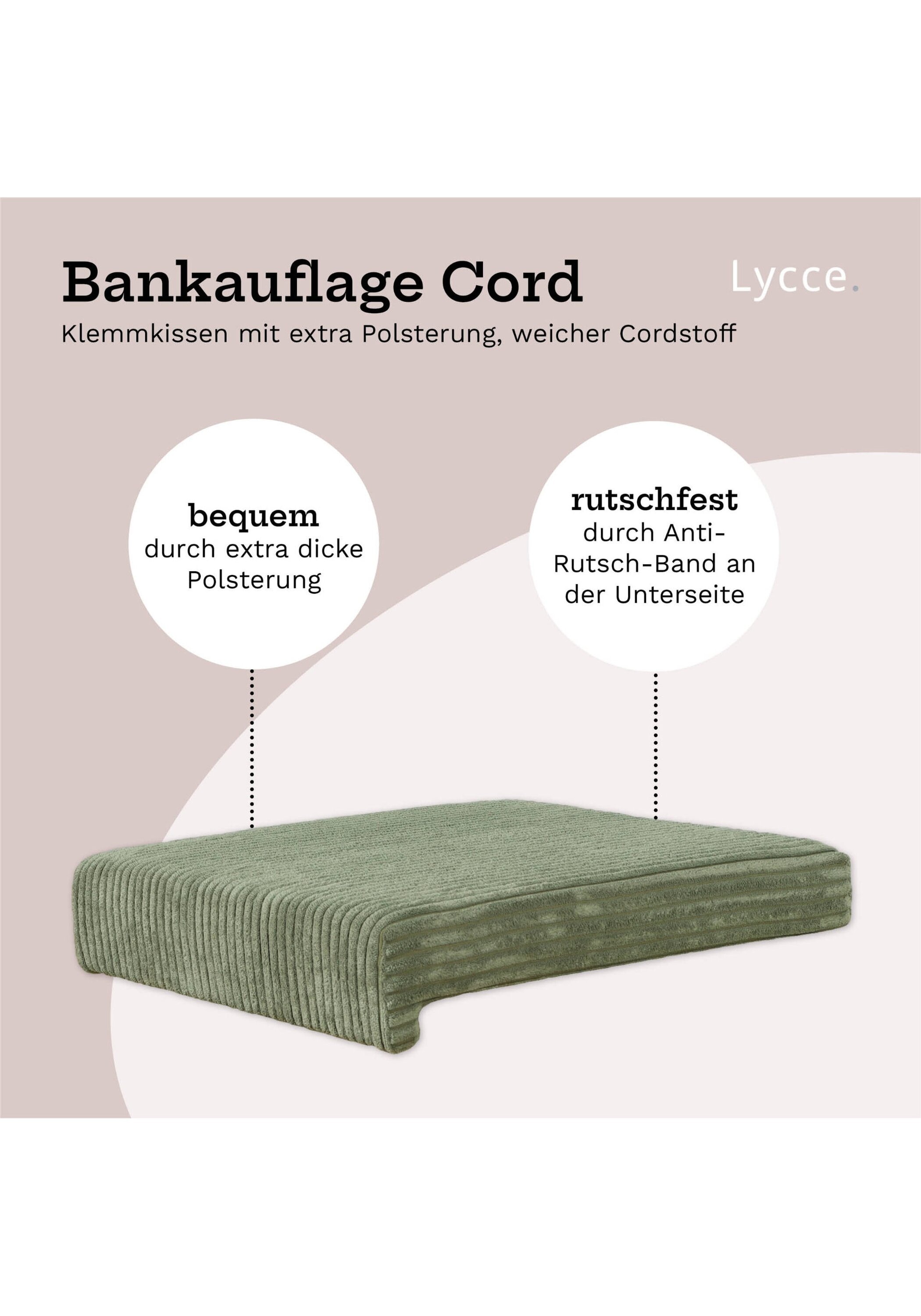 Lycce Bankauflage »Bankauflage Bankauflage Klemmkissen 1 Leiste 1er Pack« 3