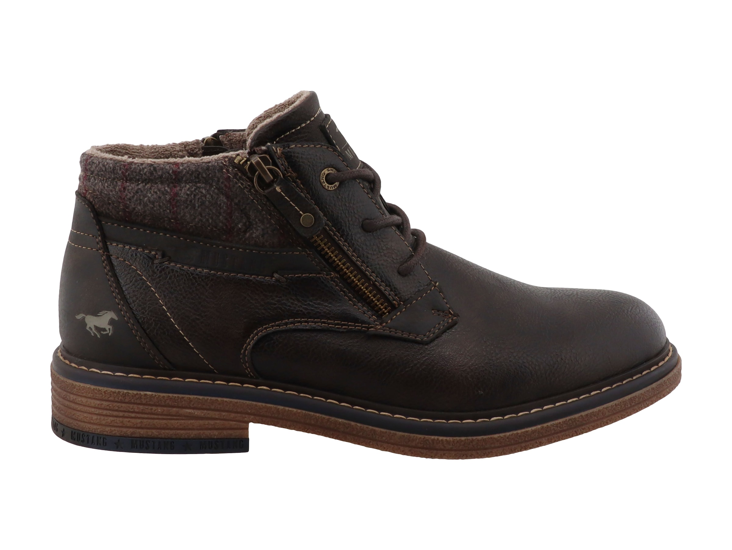 Mustang Shoes Schnürstiefelette »Chukka Boots«  Schnürboots mit Zierreißverschluss an der Außenseite