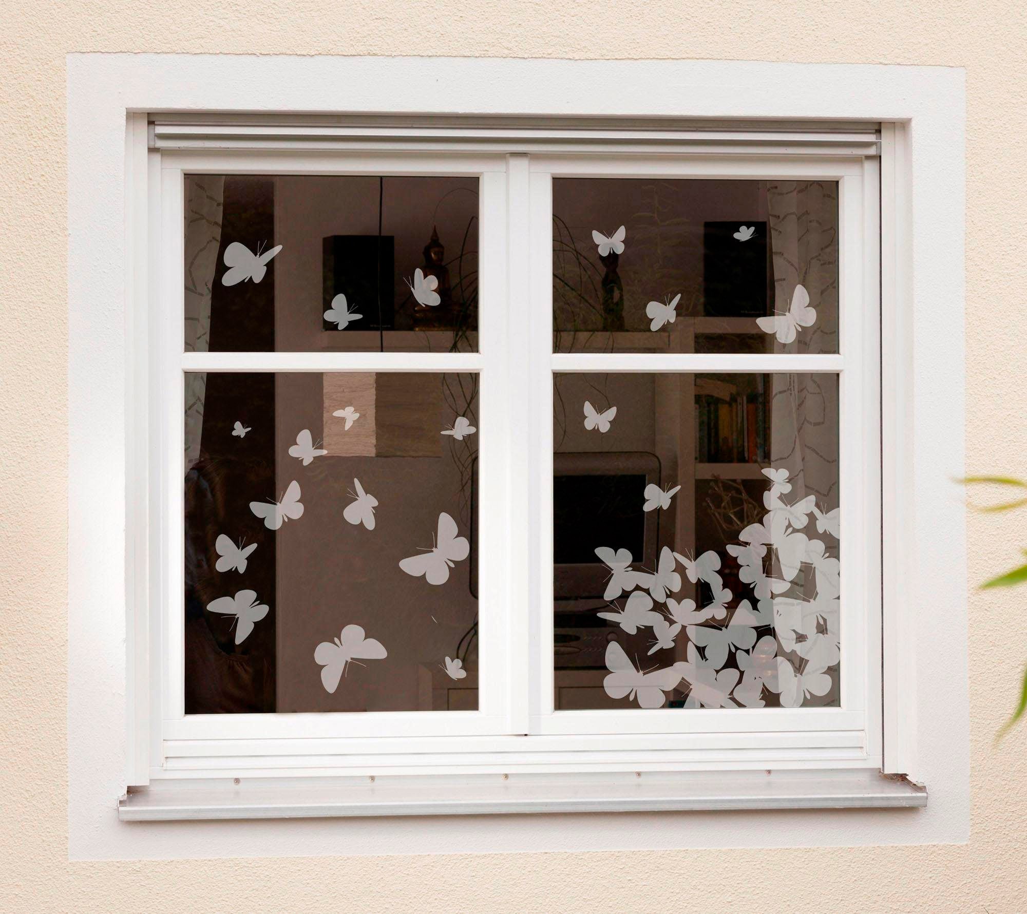 Fensterbild »Schmetterlinge«, 31x31 cm, selbsthaftend