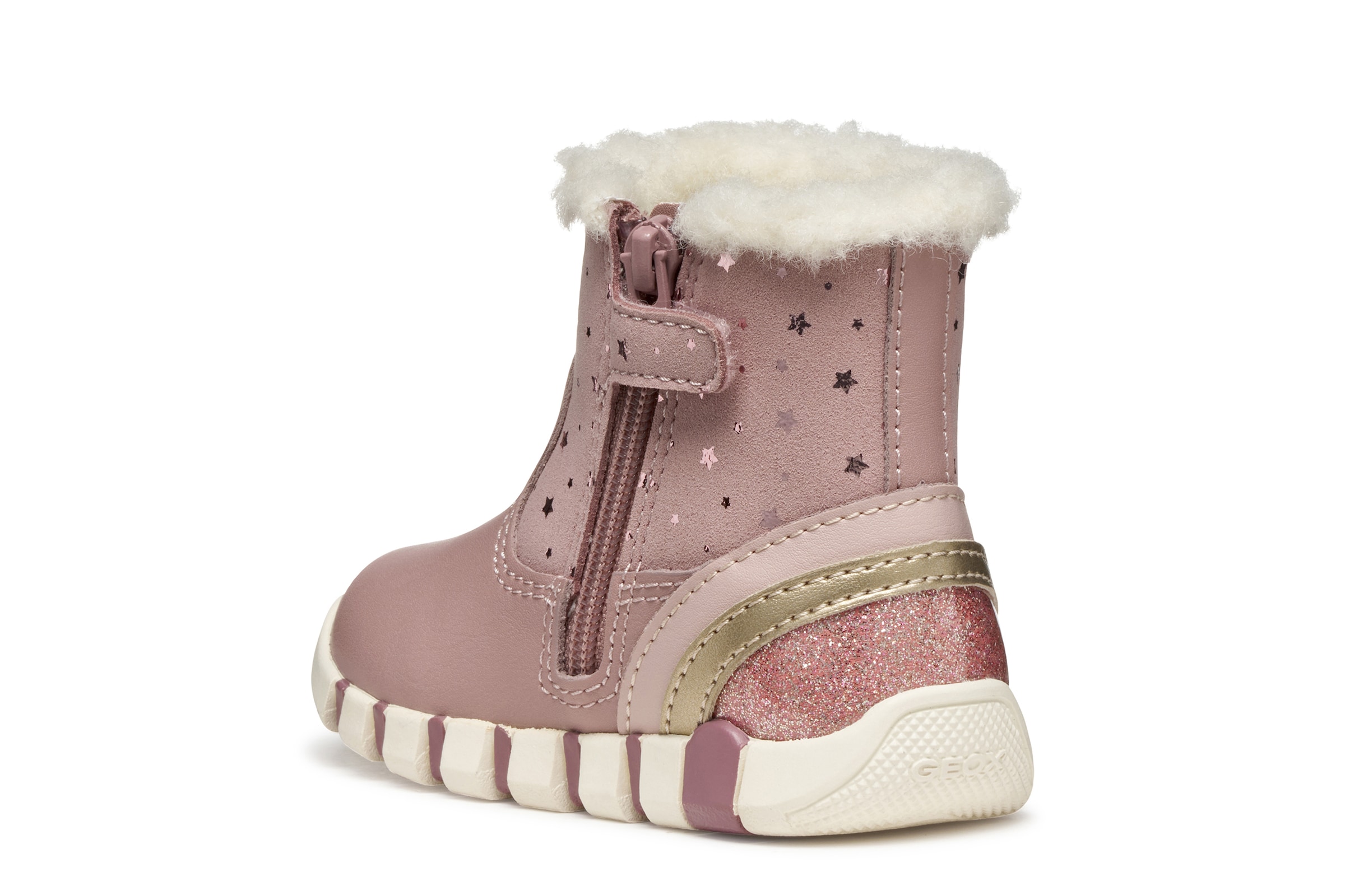 Geox Lauflernschuh »B IUPIDOO GIRL«  Winterstiefel, Stiefelette, Warmfutter, Größenschablone zum Download