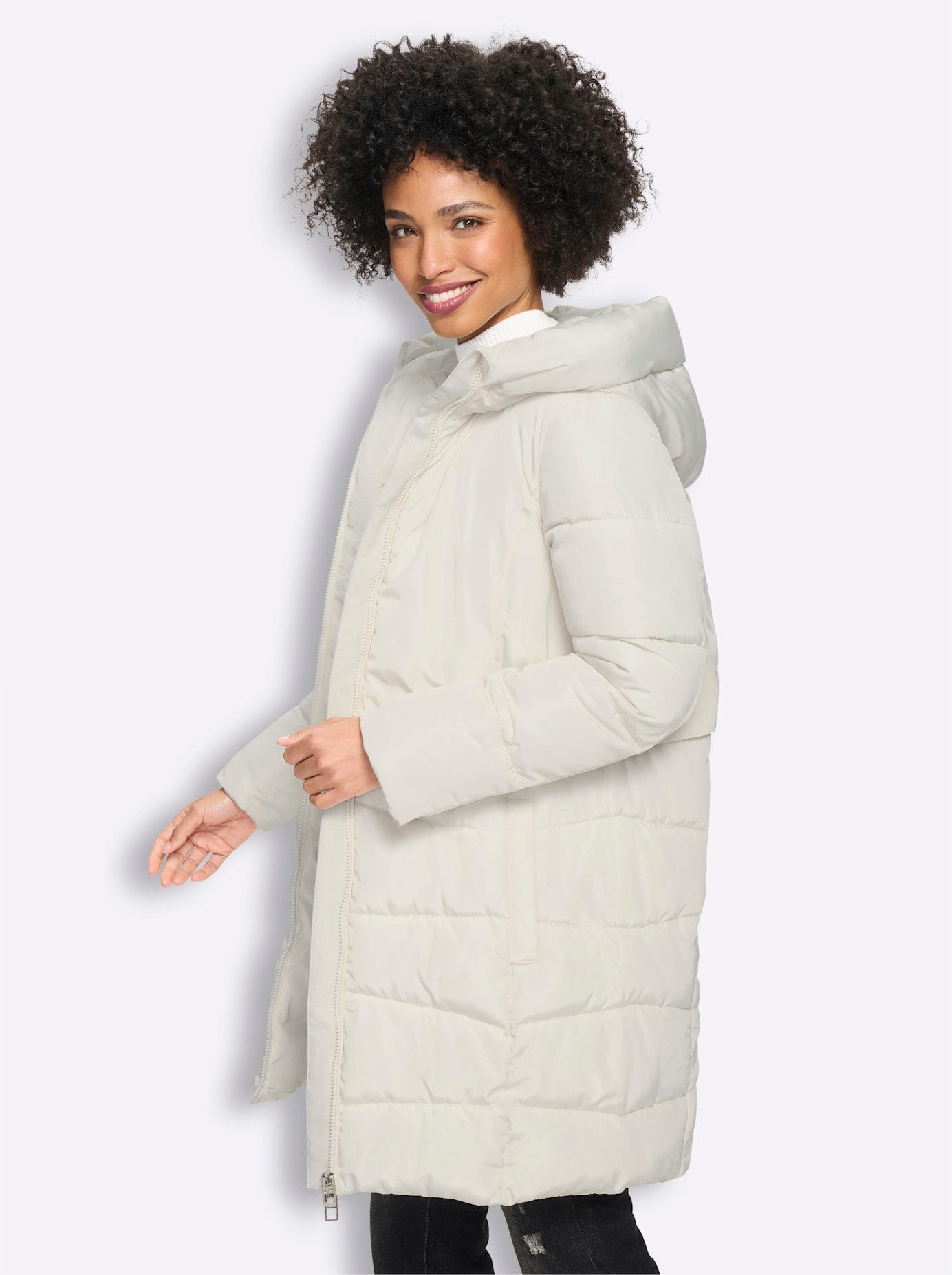 heine Langjacke mit Kapuze