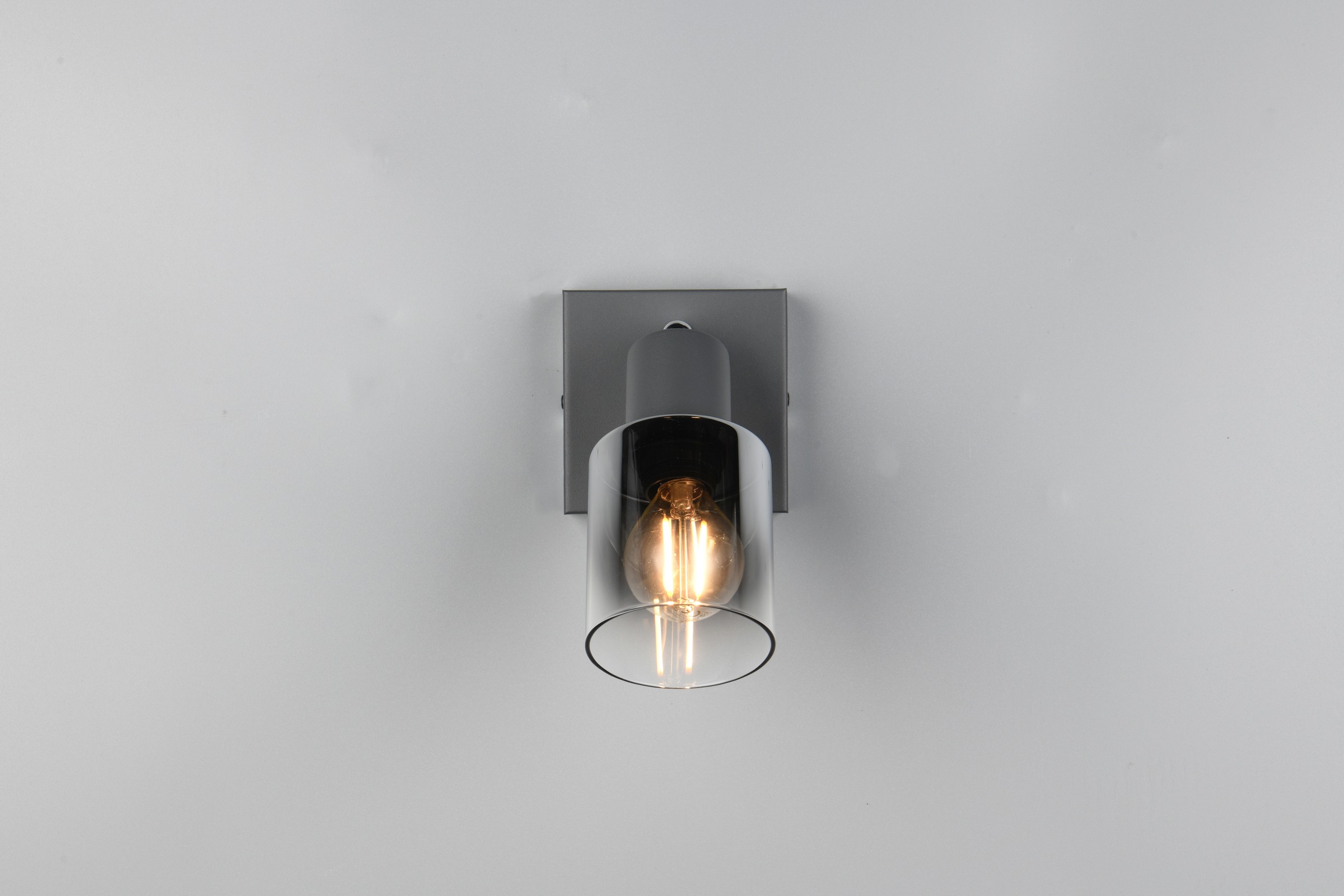 REALITY Leuchten Deckenstrahler »CADIZ, Spot 1-flammig, exkl 1xE14 max 10W, Glas anthrazit, verspiegelt« E14 1 Stk. warmweiß - kaltweiß verstellbarer Spot als Wandstrahler oder Deckenstrahler mit Glasschirm