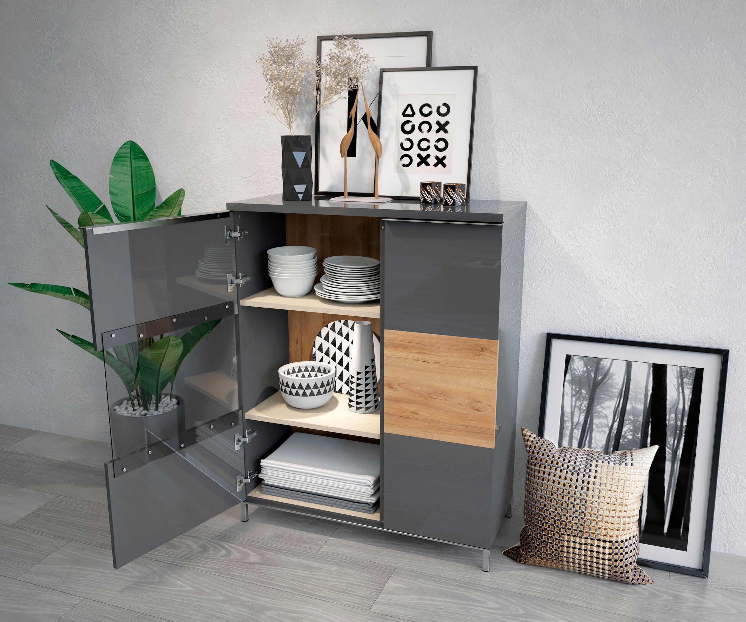 Places of Style mit Soft-Close-Funktion Vitrine »Onyx«, OTTO bei