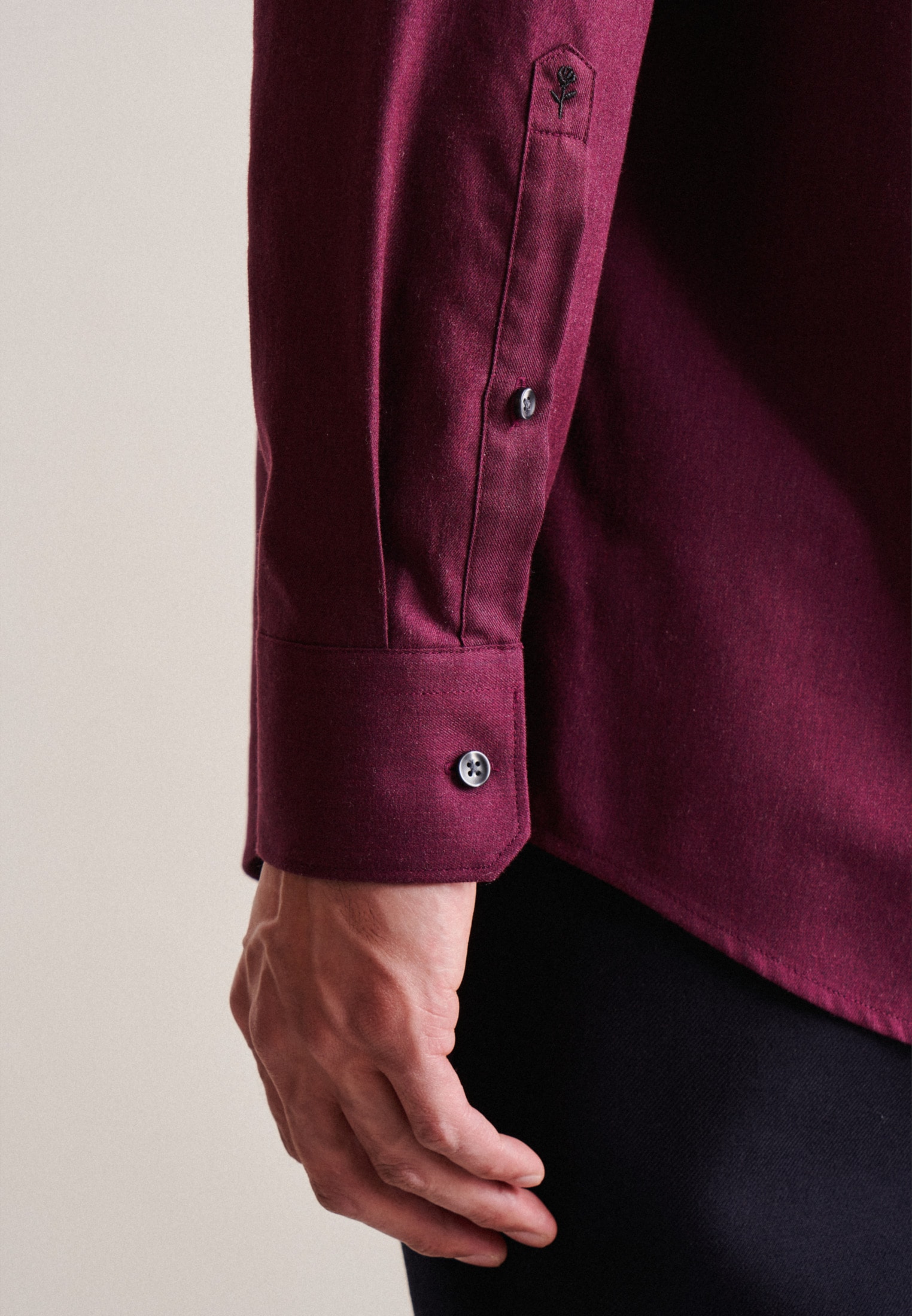 seidensticker Businesshemd »Regular«, Regular Langarm Button-Down-Kragen Uni
