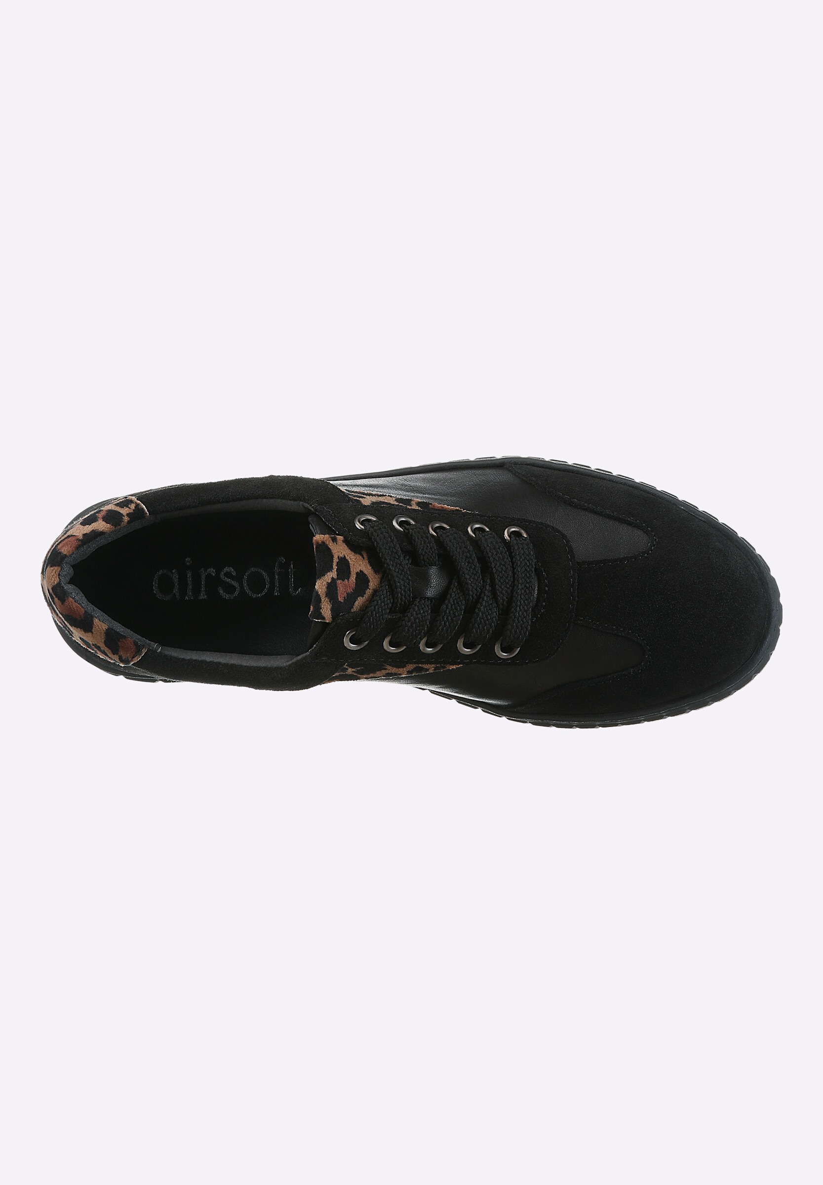 airsoft modern+ Schnürschuh »Sneaker Sneaker mit Details im Leo-Dessin«