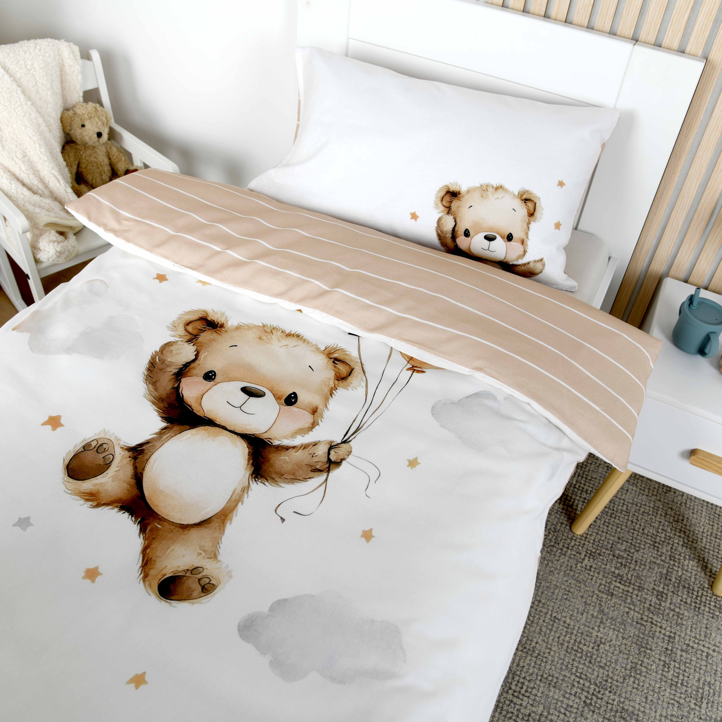 Baby Best Babybettwäsche »Ballon Teddy« 2 Wendebettwäsche