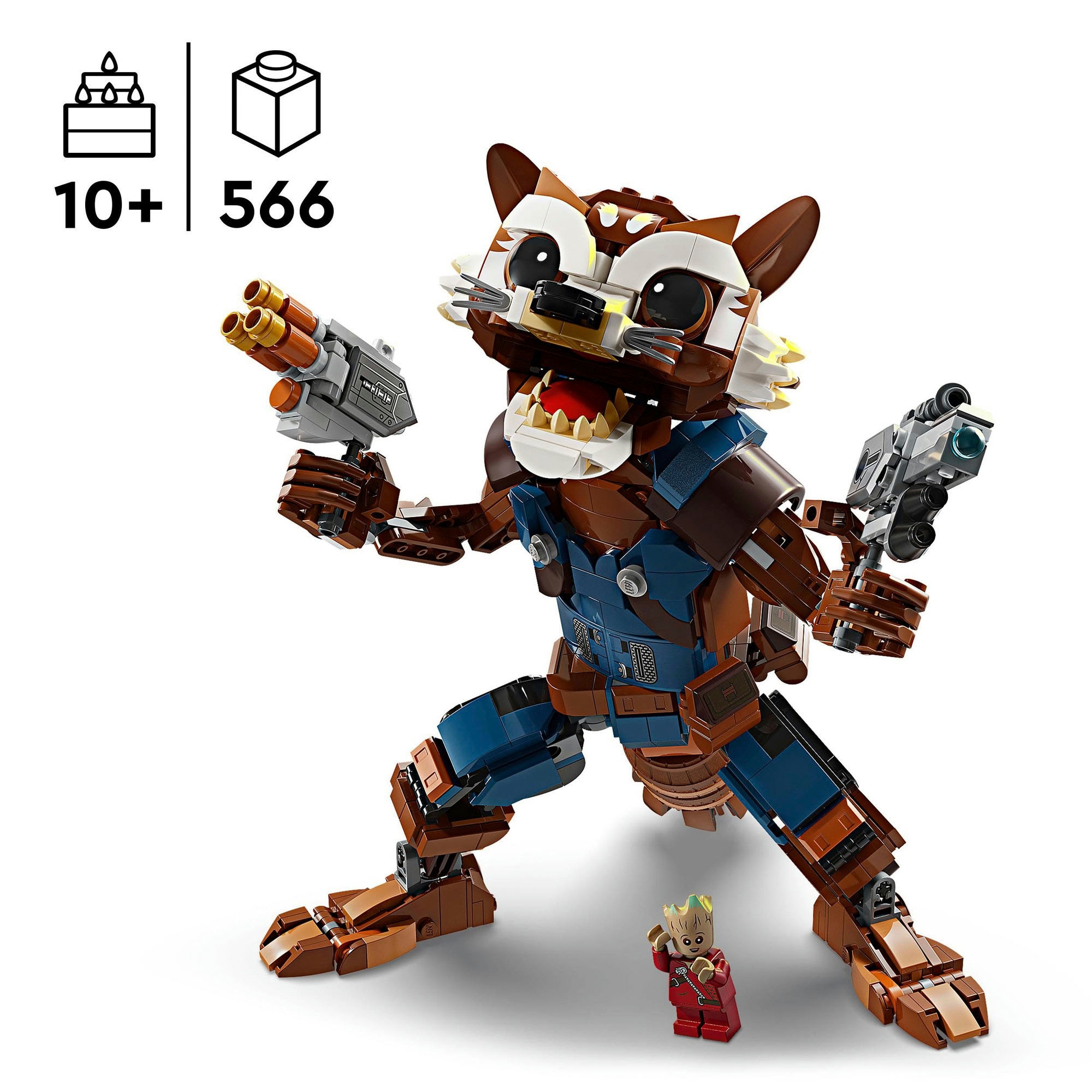 LEGO® Konstruktionsspielsteine »Rocket & Baby Groot (76282), LEGO Super Heroes«, (566 St.), Made in Europe