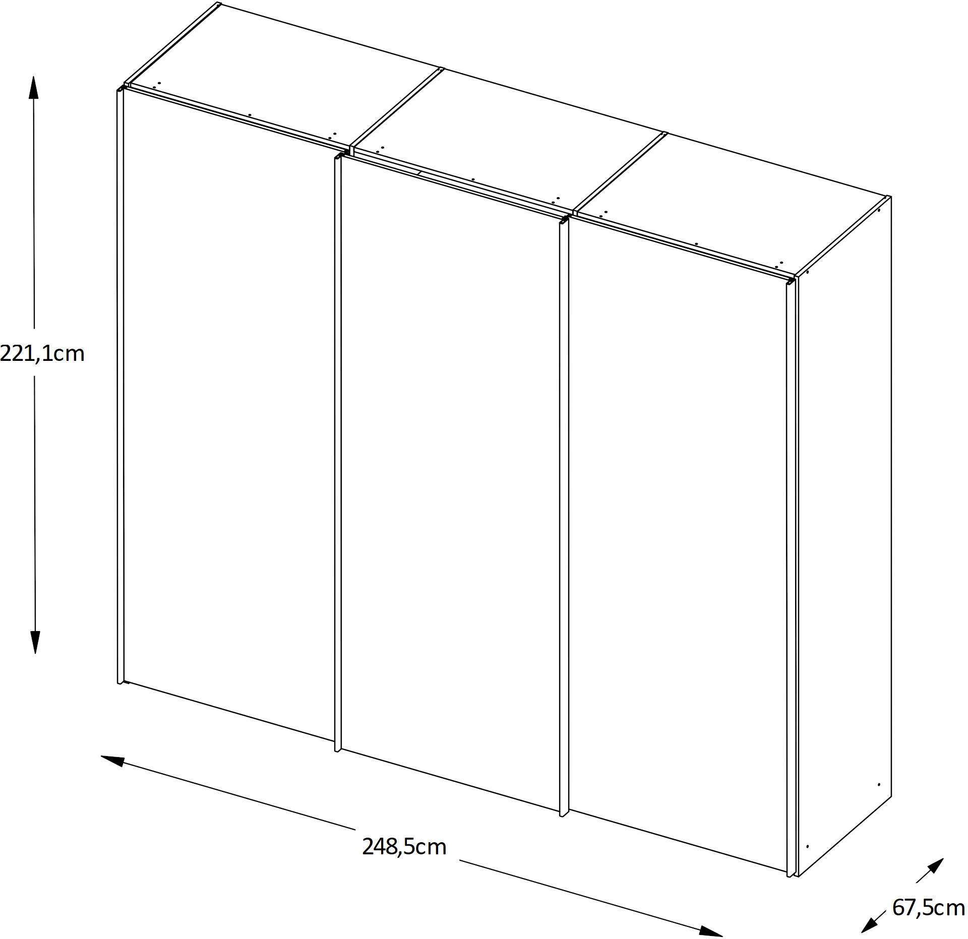 STAUD Schwebetürenschrank »Includo, Made in Germany« Mit Spiegeltüre und vier verschiedenen Ausstattungsvarianten