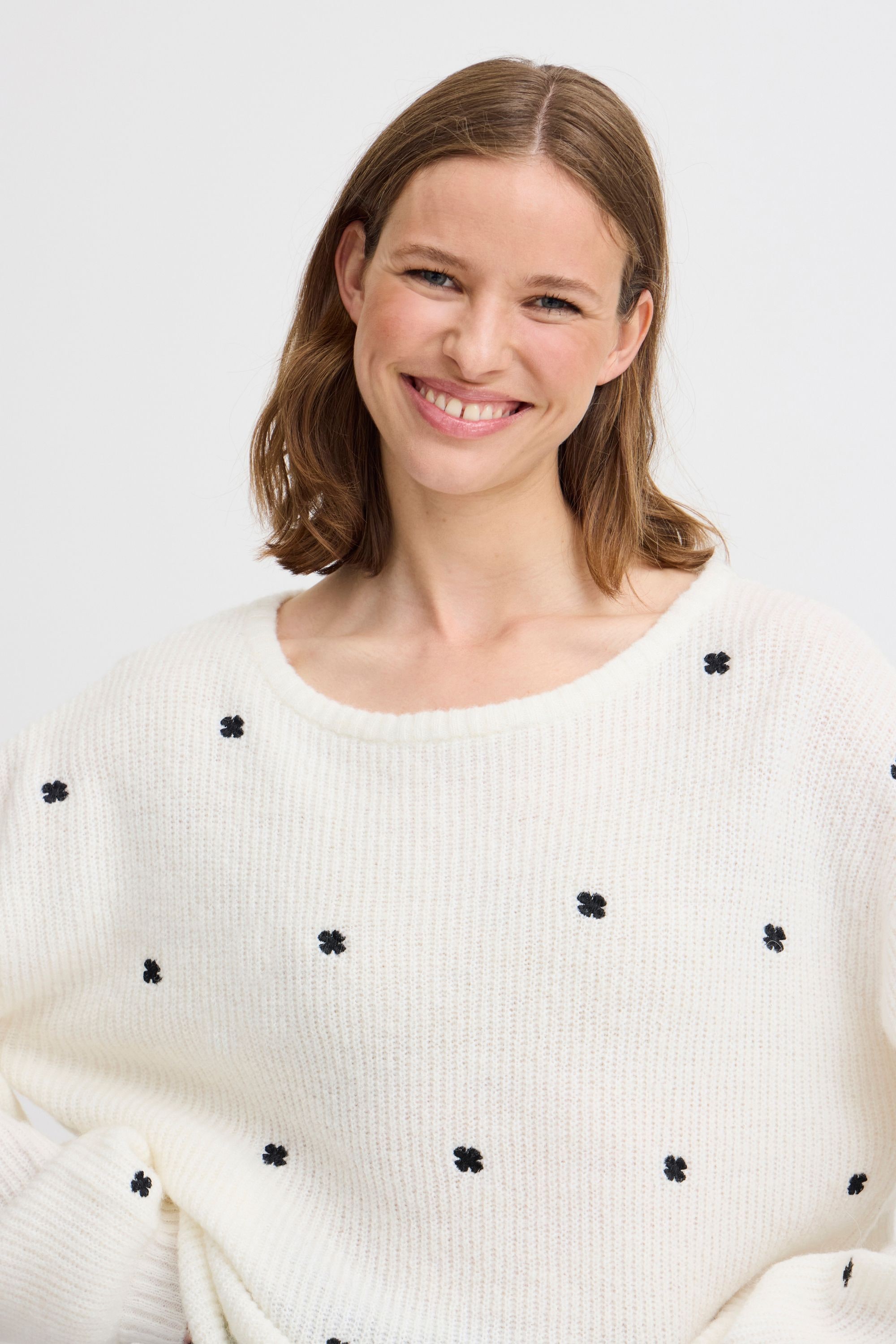 b.young Strickfleece-Pullover »Strickpullover BYOTIKI EMBROIDERY JUMPER -«