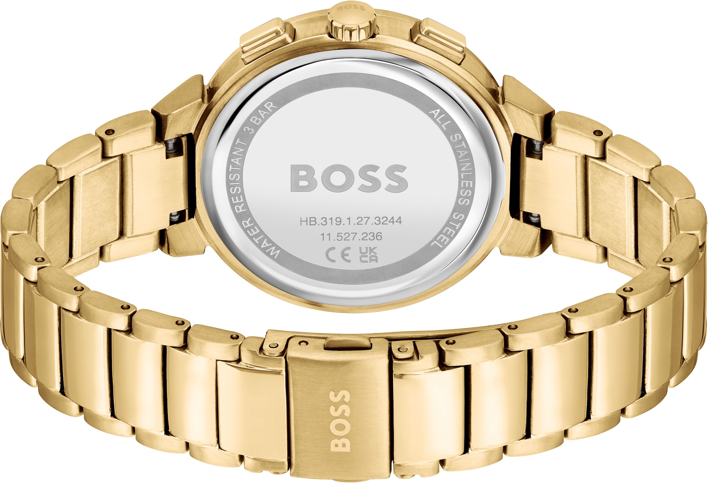 BOSS Multifunktionsuhr »ONE, 1502679«, Quarzuhr, Damenuhr, Armbanduhr, Glaskristalle, Edelstahlarmband