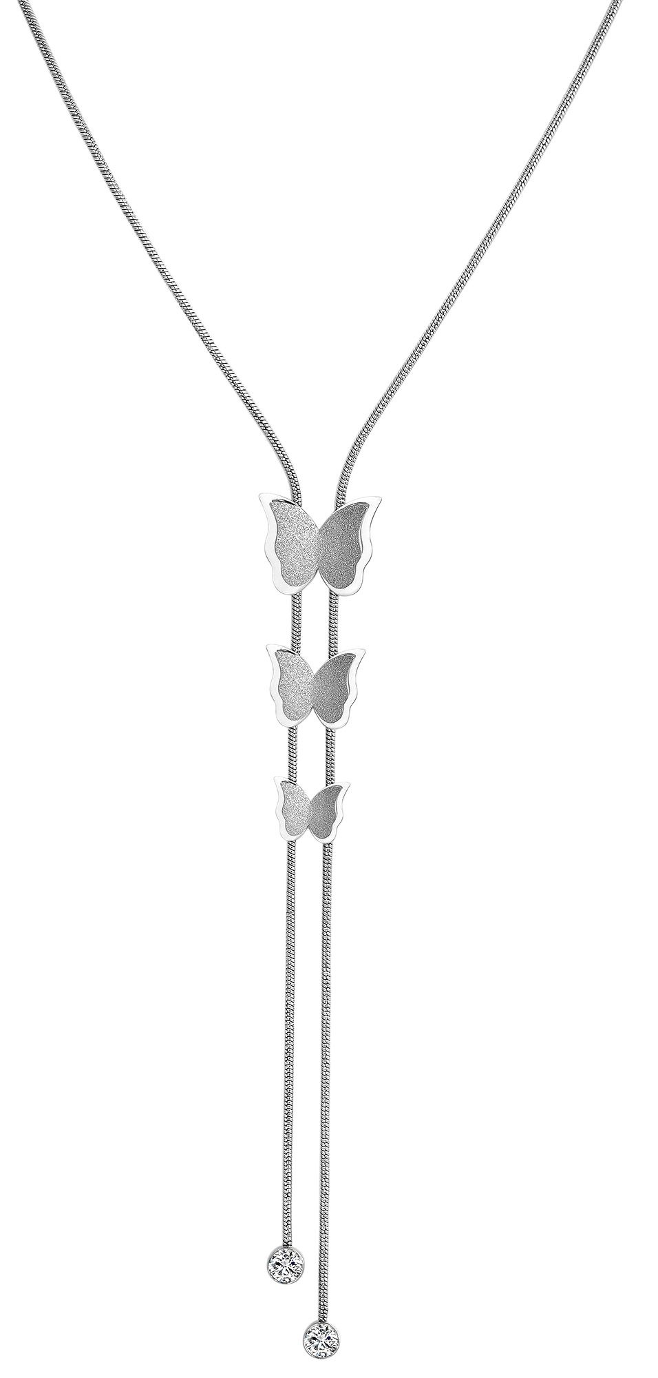 Adelia´s Schlangenkette »Damen Halskette ¿ Schlangenkette aus Edelstahl mit Strass Steinchen 60 cm«