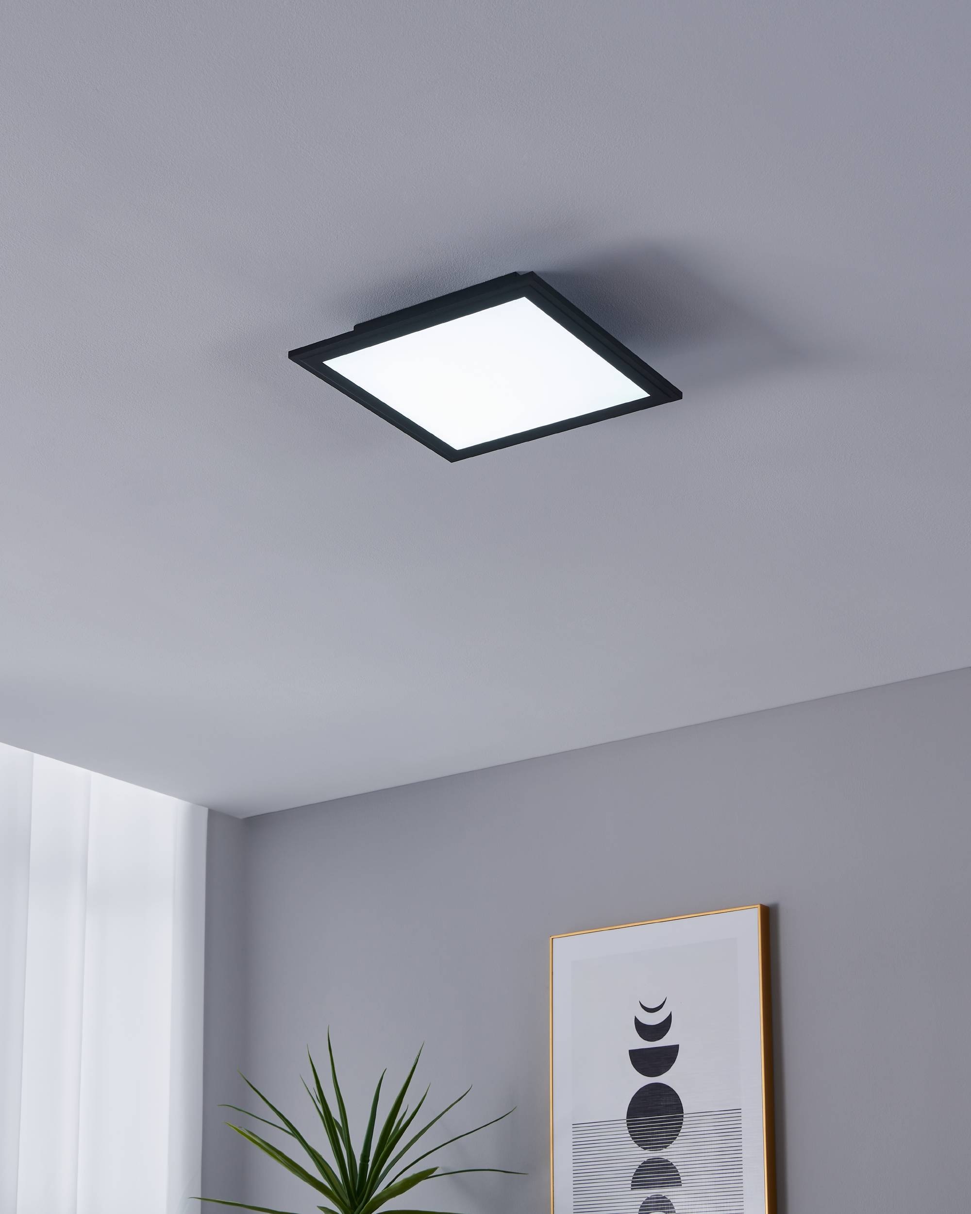 EGLO Deckenleuchte »SALOBRENA-Z« LED-Modul 1 Stk. warmweiß - kaltweiß Disco-Modus, App/Sprachsteuerung Alexa,‎30x30x5cm, exkl. Fernbedienung