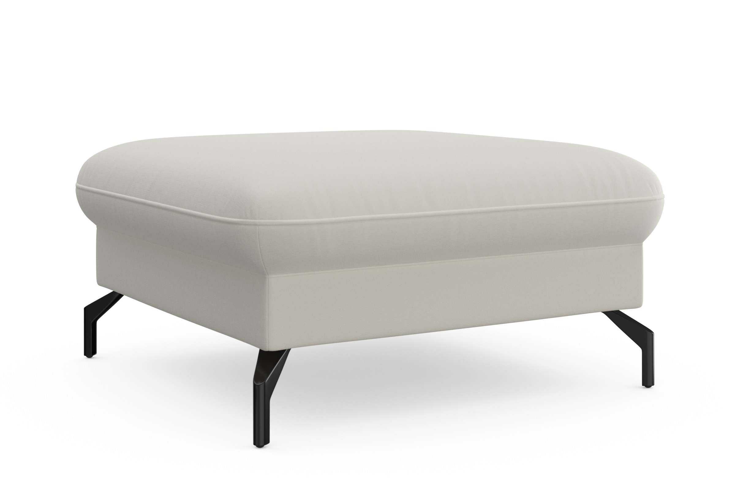 sit&more Hocker »Fashion«, inklusive Federkern, mit hochwertigen, schwarzen Metallfüßen