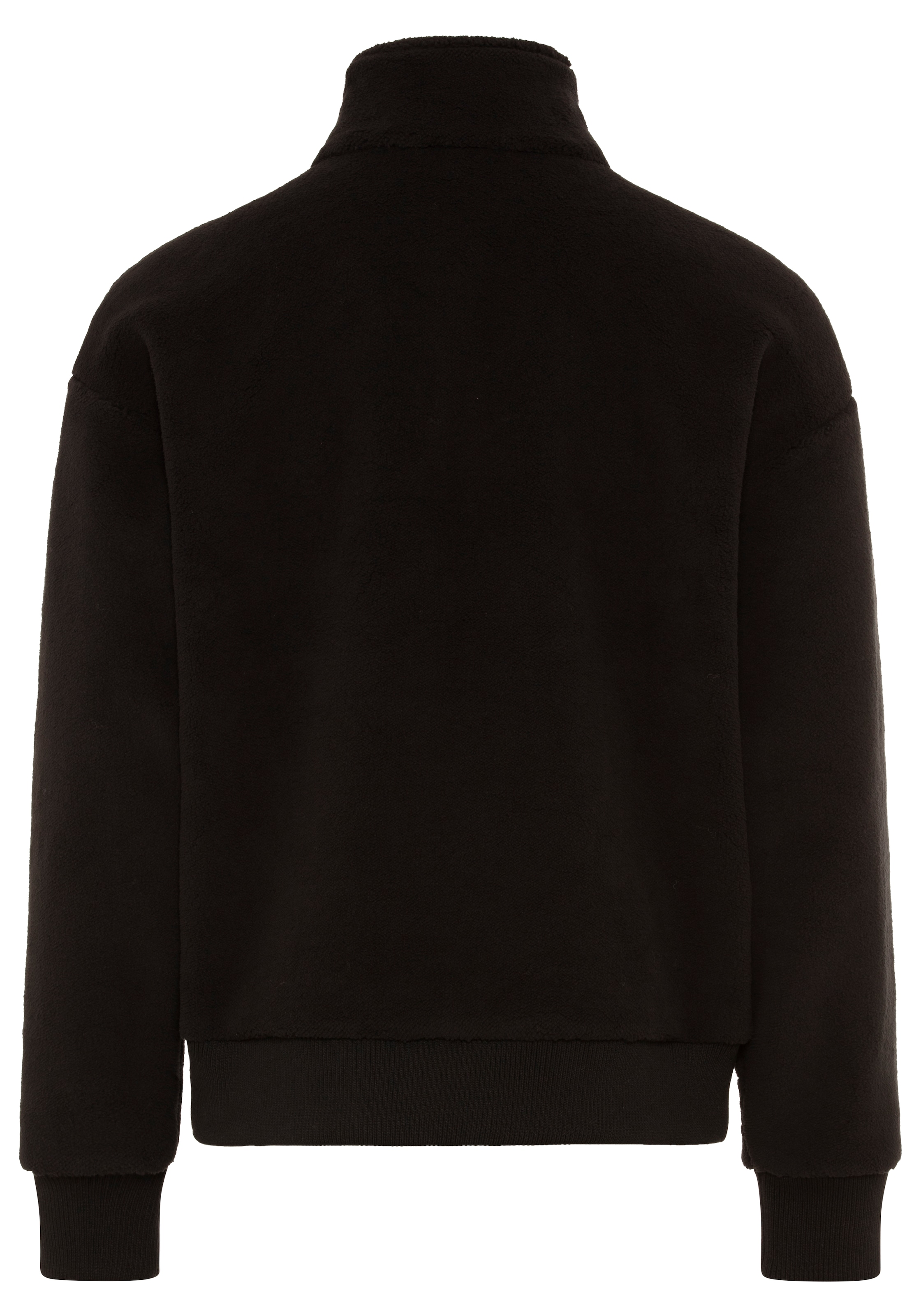 BOSS GREEN Sweatjacke aus Teddyfleece, Stehkragen, Relaxed Fit