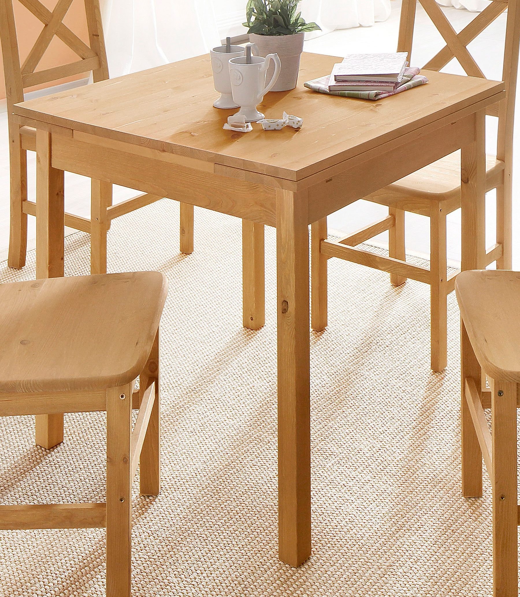 Home affaire Esstisch »Maike, TOPSELLER!«, (Esstisch, Küchentisch), Home affaire, Breite 80cm, mit Auszugsfunktion
