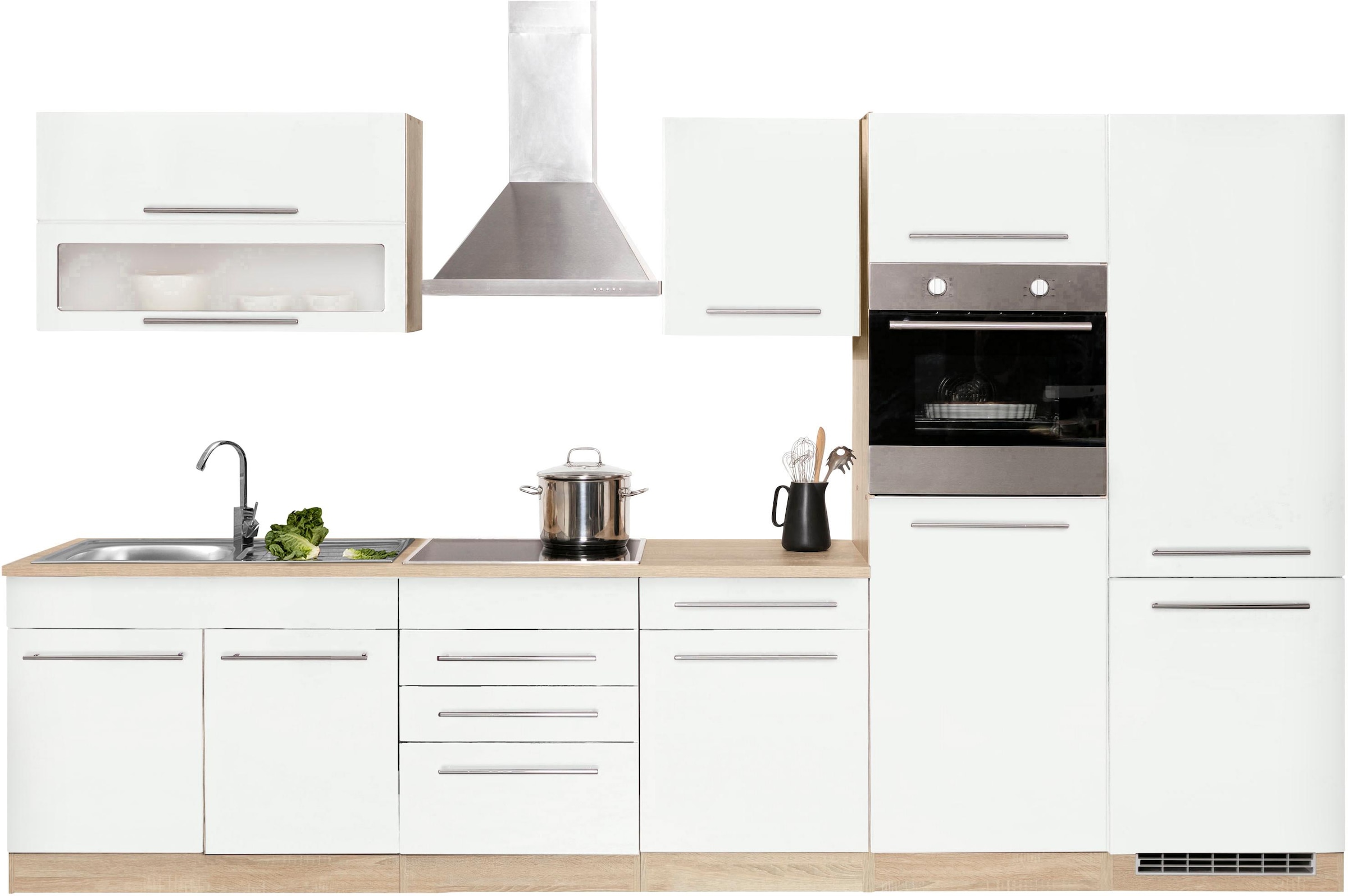 KOCHSTATION Küchenzeile »KS-Eton« ohne E-Geräte, Breite 330 cm