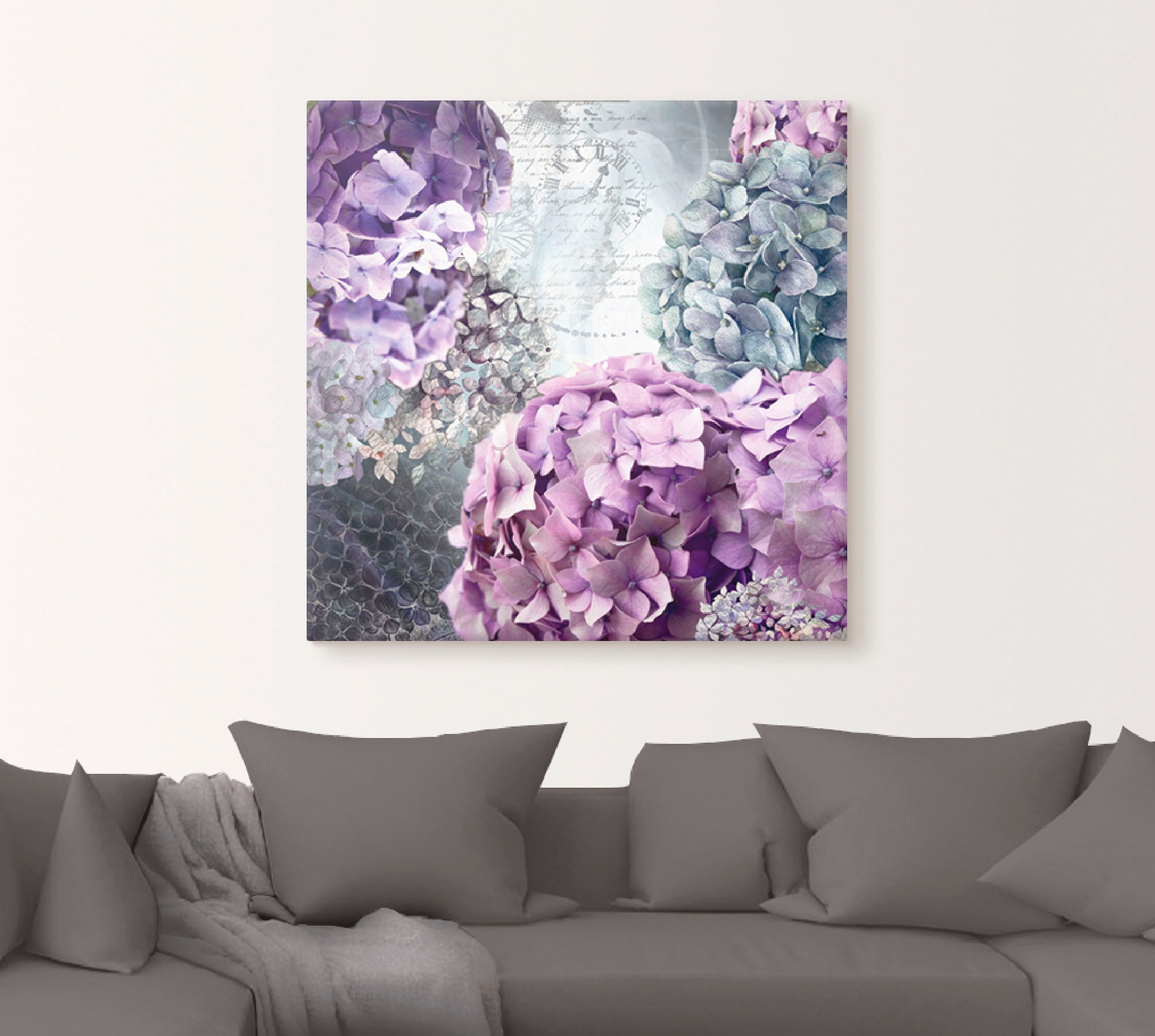 als Wandbild Grau St.), »Blau Größen Artland Alubild, Shop (1 oder Blumen, Hortensie«, in Poster im und versch. Online Wandaufkleber OTTO Leinwandbild,