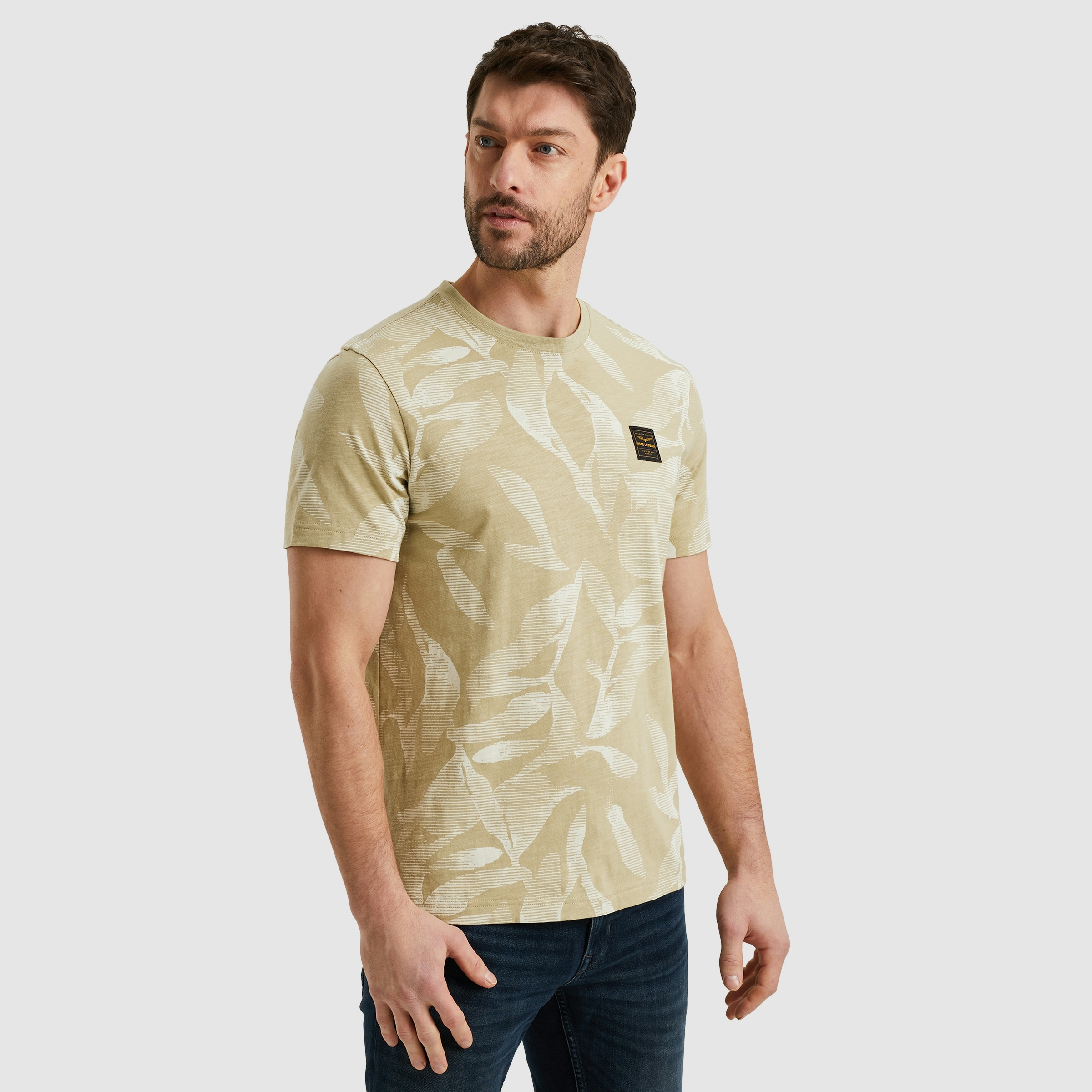 PME LEGEND T-Shirt »Short sleeve r-neck slub jersey aop«, mit All-Over Print