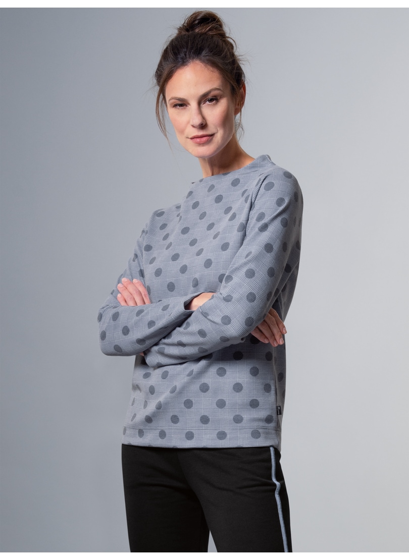Trigema Sweatshirt »TRIGEMA Langarmshirt mit Online OTTO Shop Glencheck-Muster« im