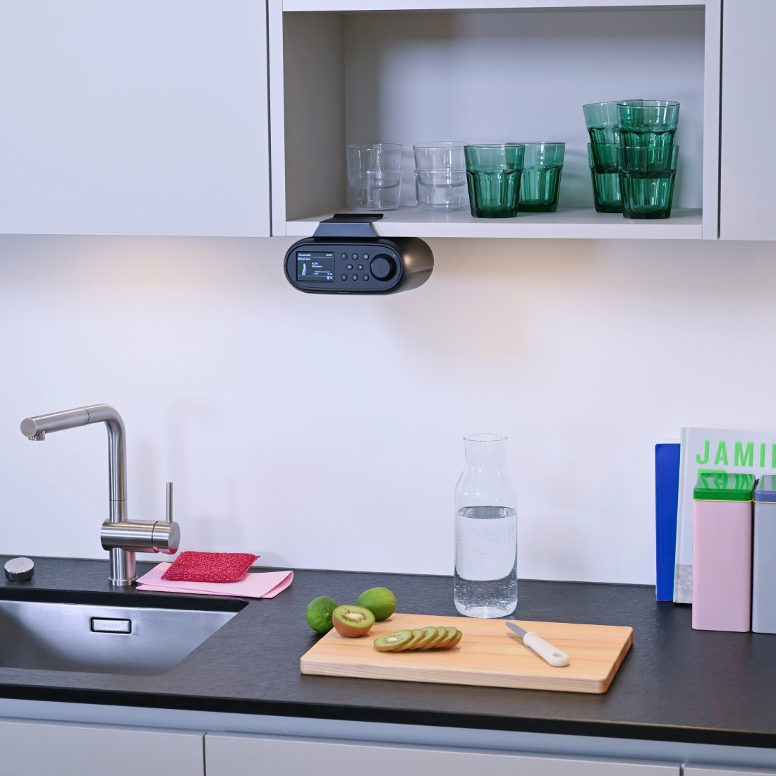 Hama Digitalradio (DAB+) »DAB-Radio (mit Bluetooth, Digitalradio, FM/DAB plus, Radiowecker)« ( 5 W) Unterbauradio mit Montagematerial