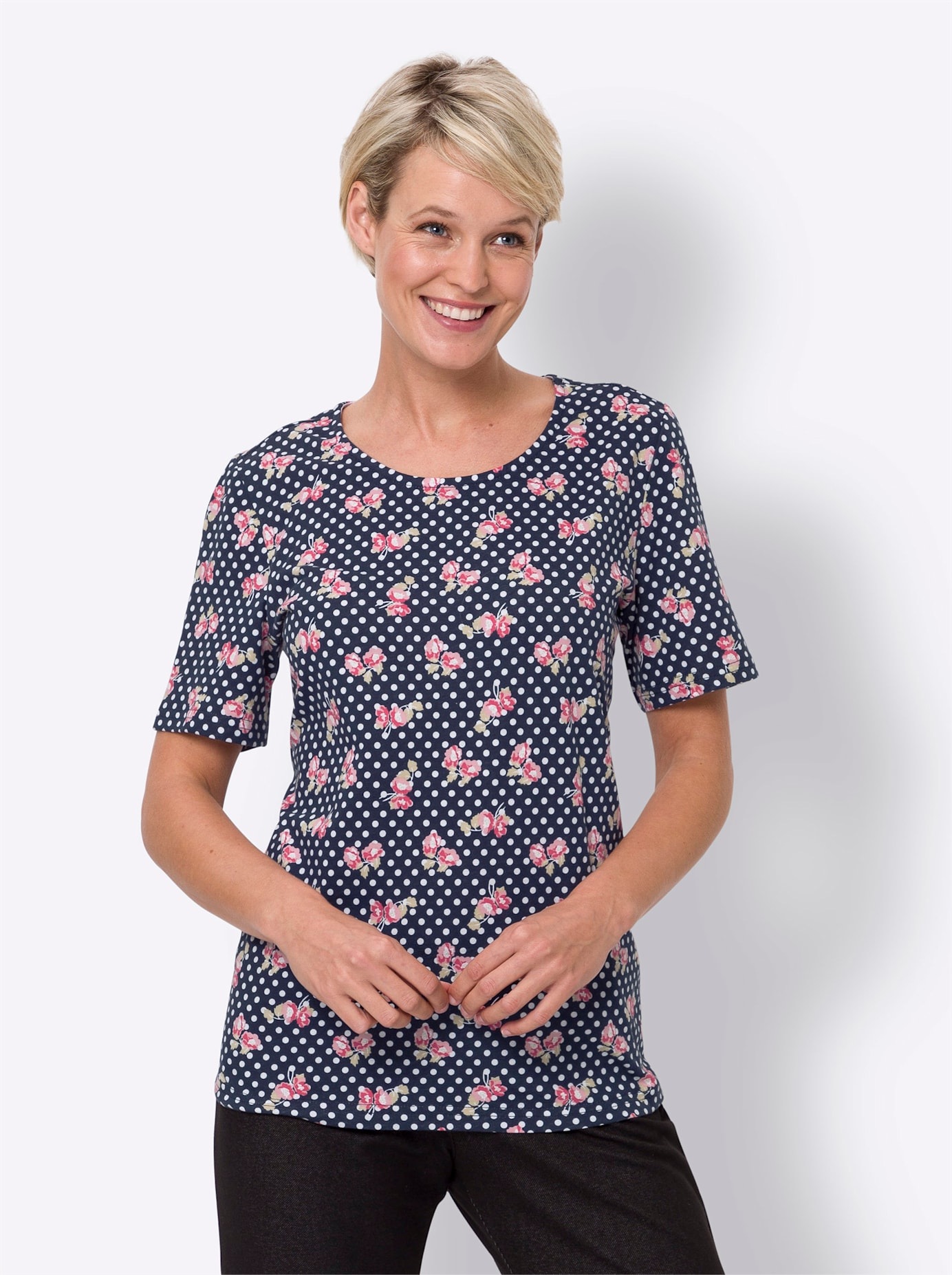 Classic Basics Damen Kurzarmshirt »Kurzarm-Shirt« 1 Stk. tlg. in bunt, Größe 54