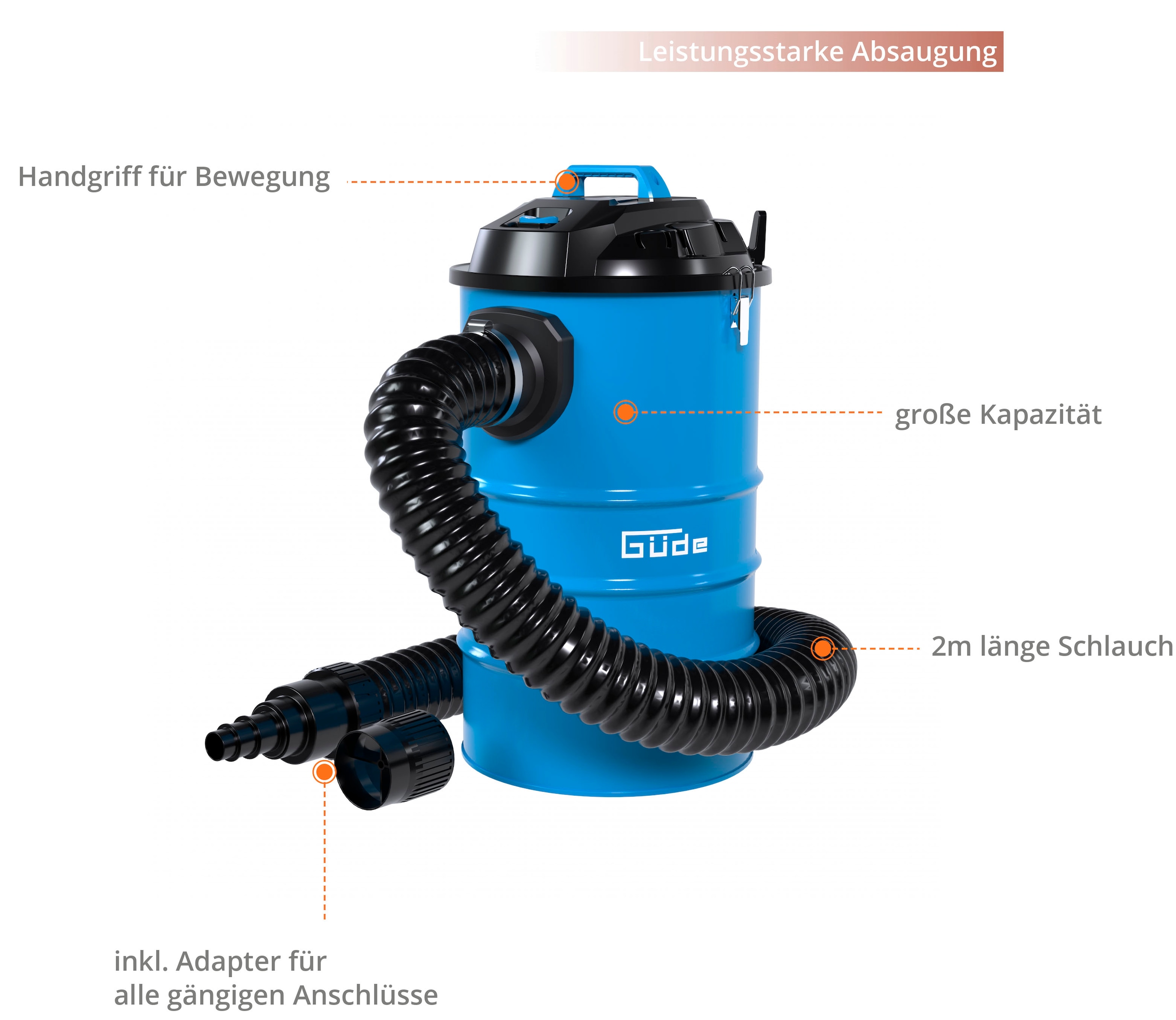 Güde Absauganlage »Absauganlage GAA 55« Durchmesser Absauganschluss: 96/90/70/46/40/35 mm