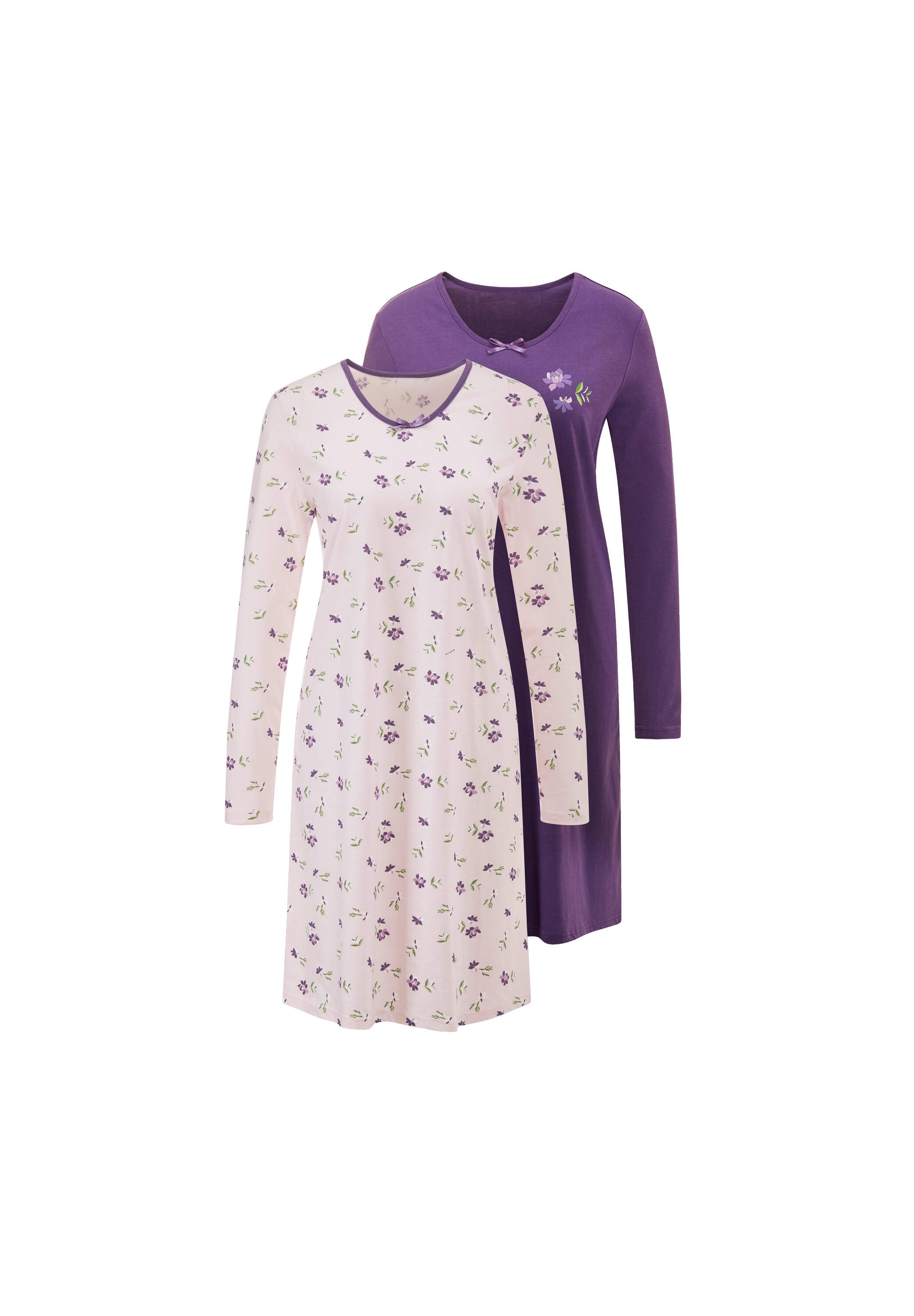Witt Schlafanzug »Sleepshirts Sleepshirts mit Blumen-Motiven 2 Stück« 2 Stk.